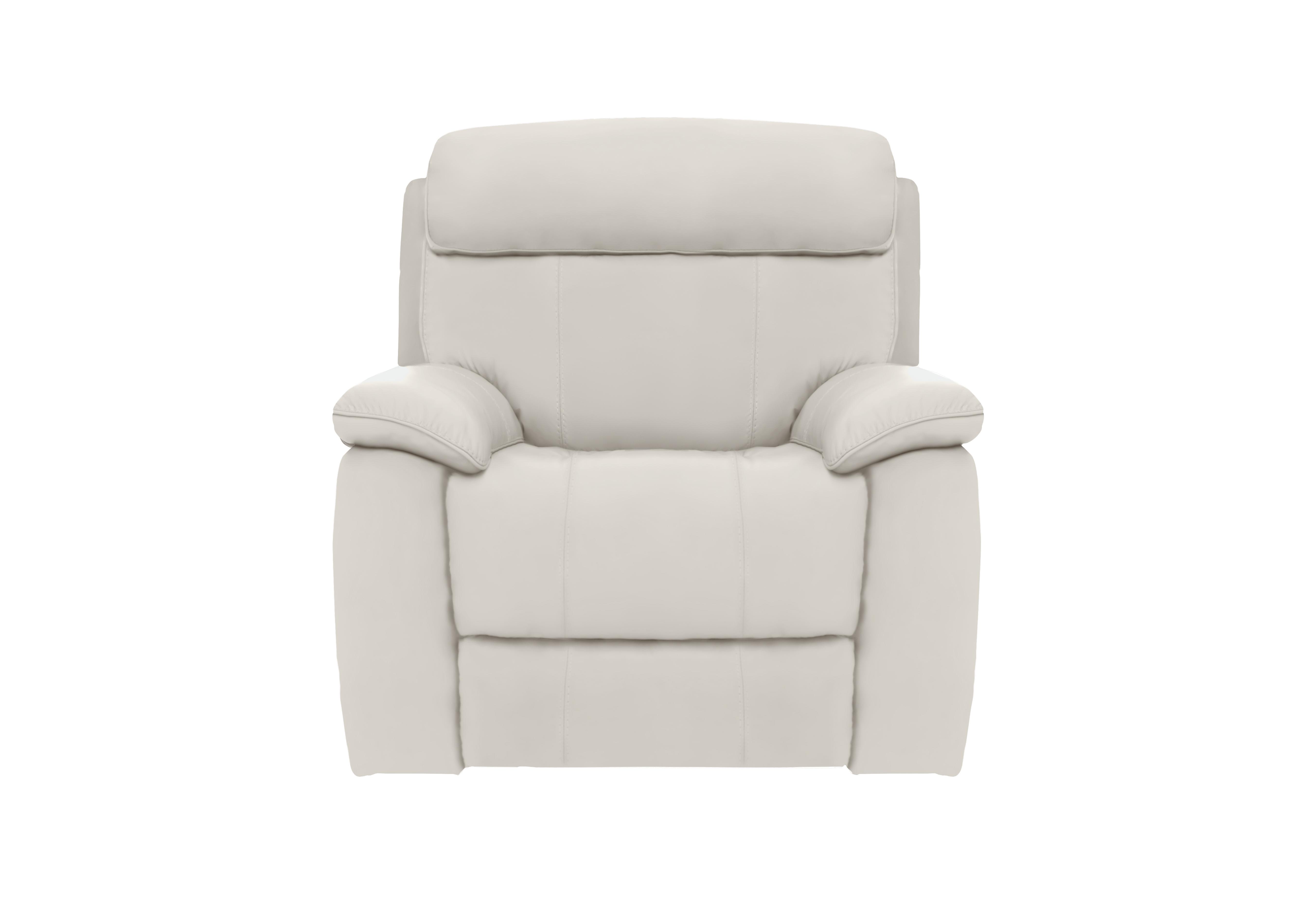 Moreno Leather Armchair in Bv-156e Frost on Furniture Village