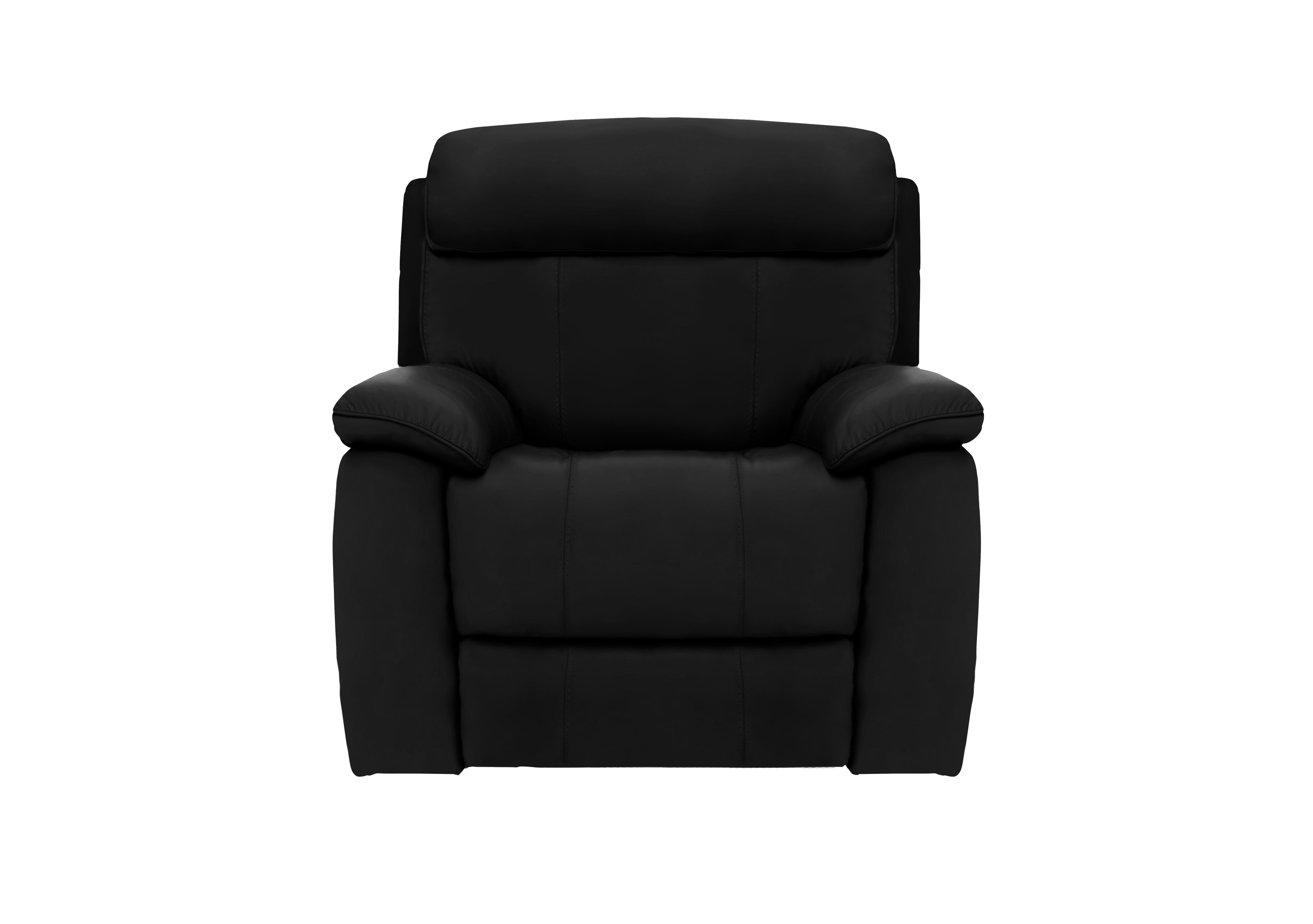 Moreno Leather Armchair in Nc-023c Black on Furniture Village