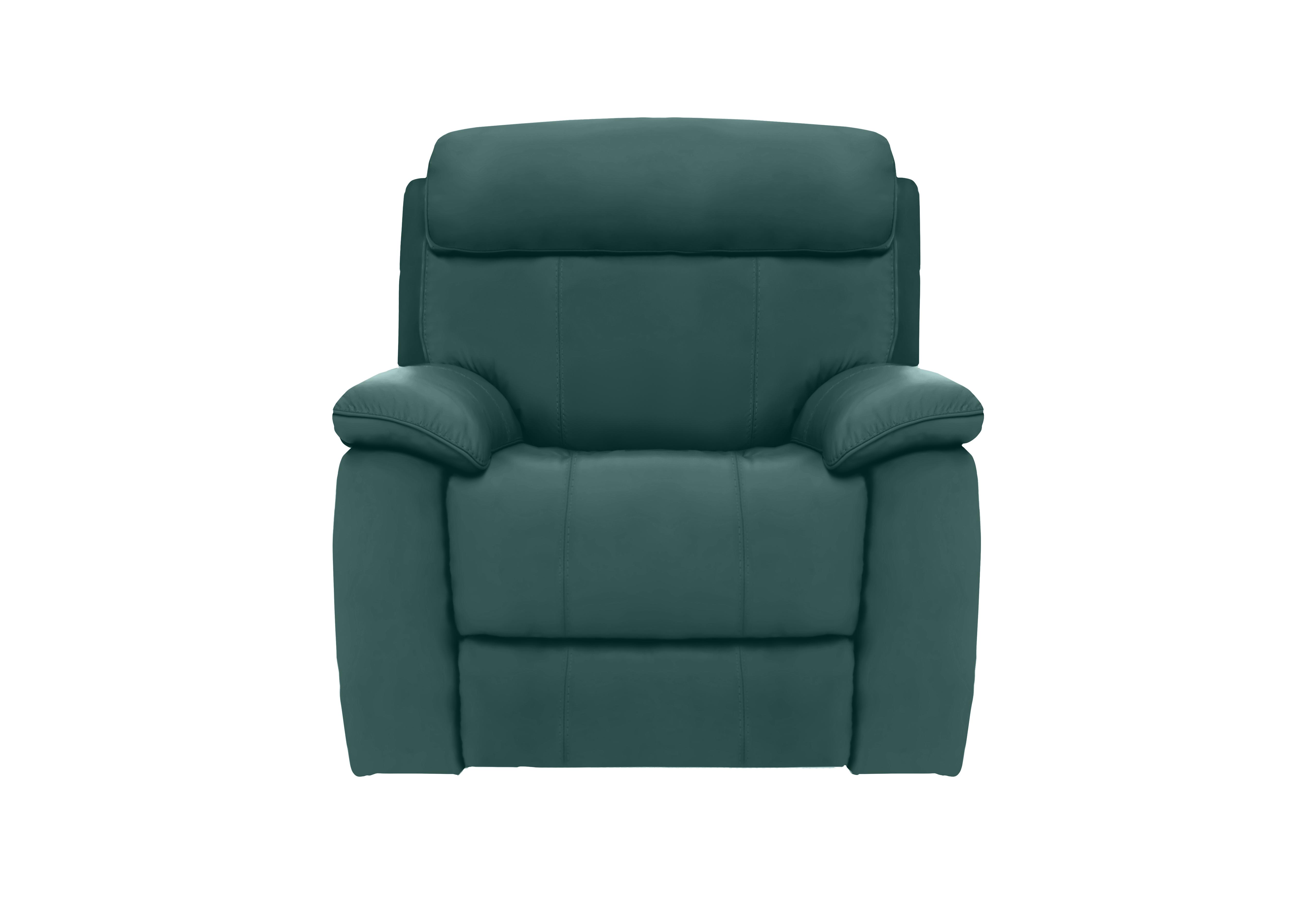 Moreno Leather Armchair in Nc-301e Lake Green on Furniture Village