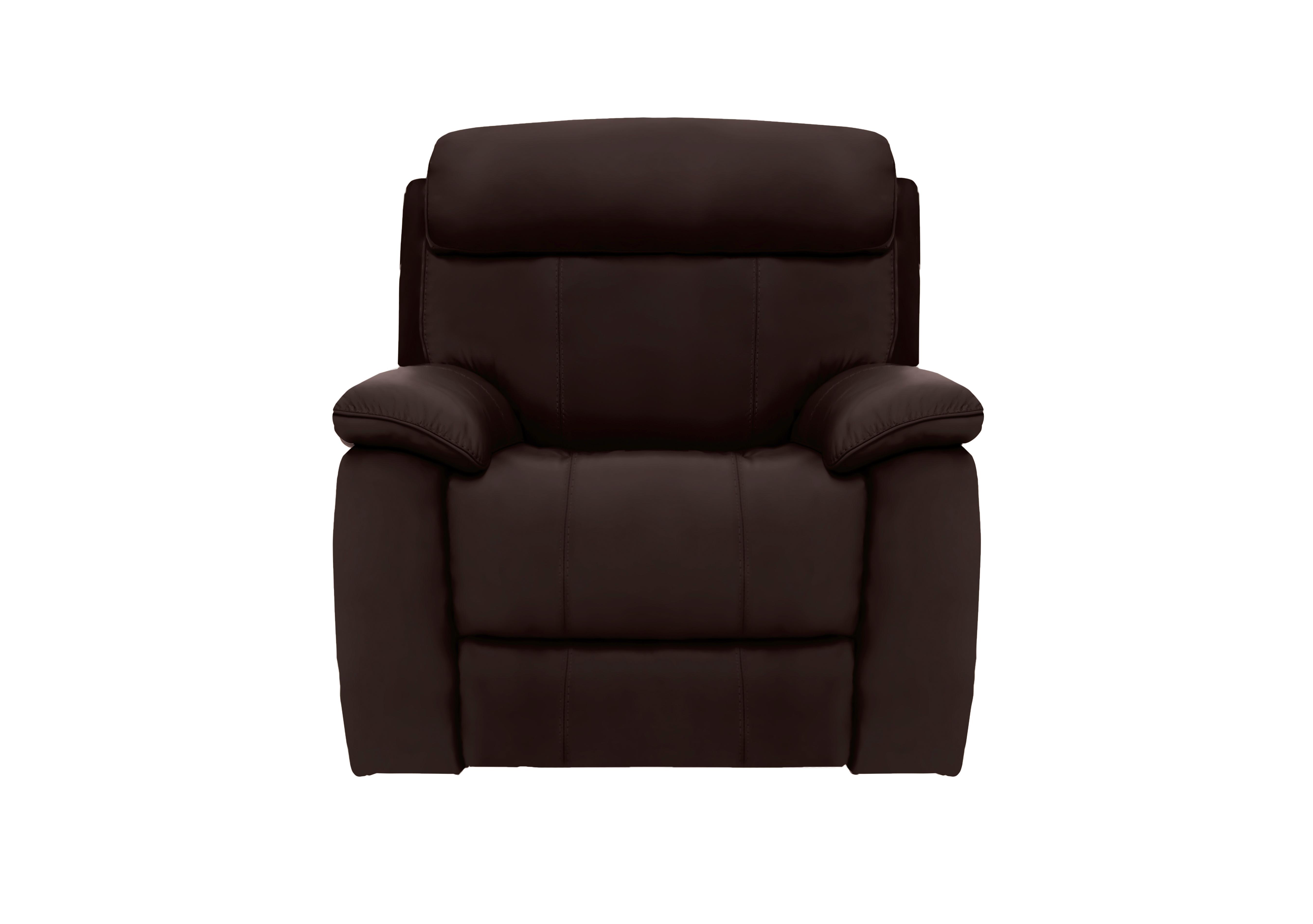 Moreno Leather Armchair in Sk-097d Dark Brown on Furniture Village