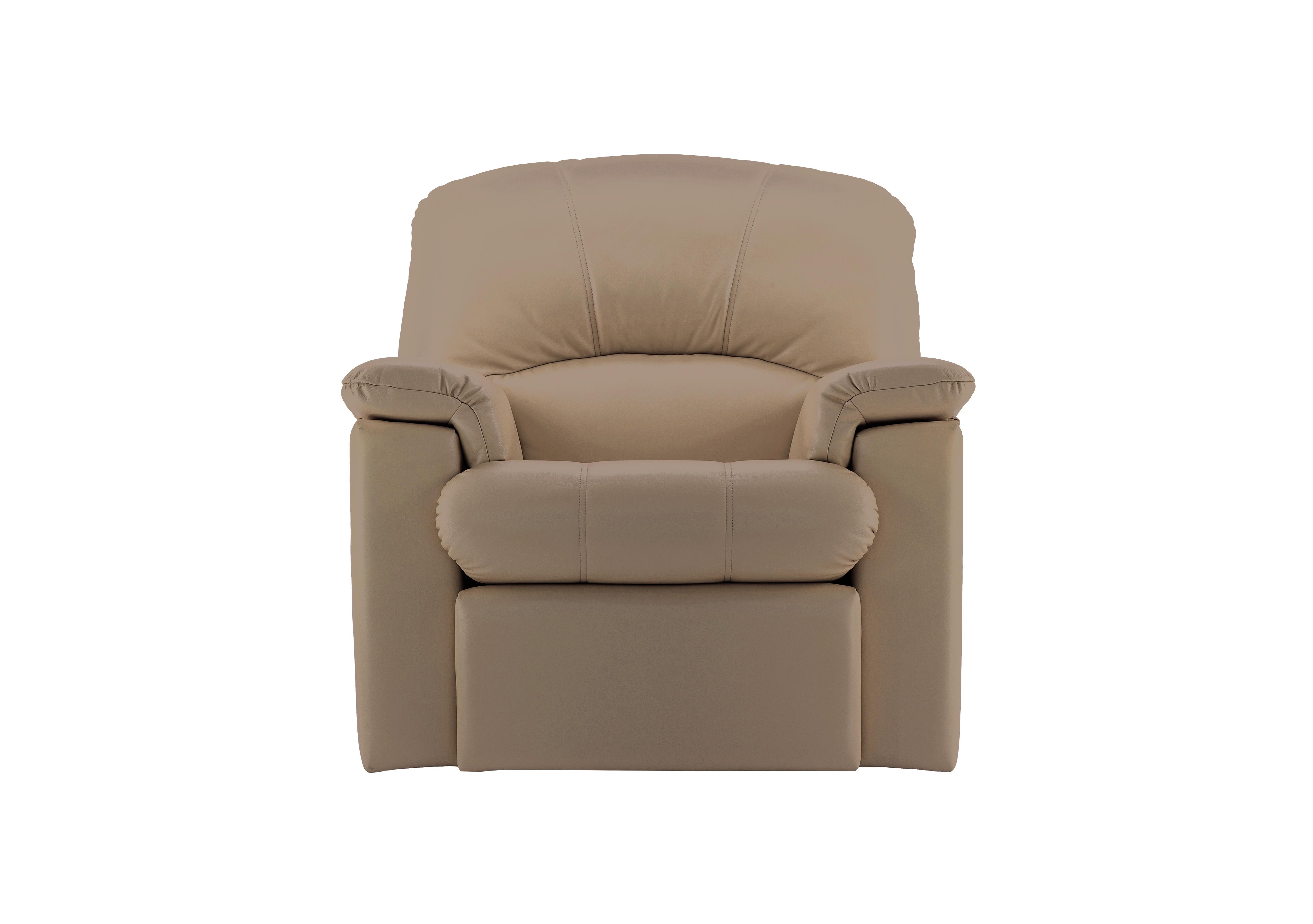 Chloe Leather Armchair in P216 Capri Mushroom on Furniture Village
