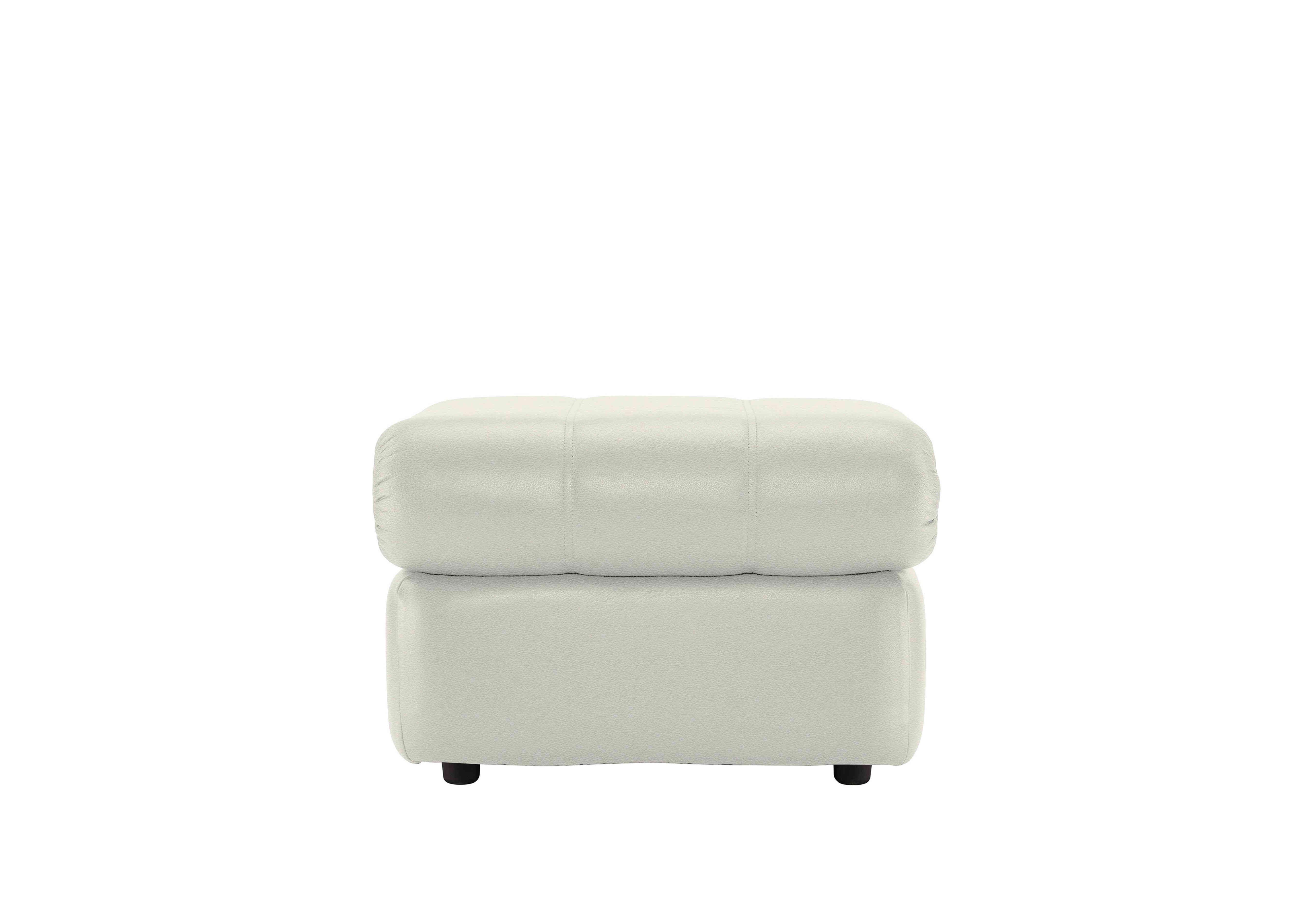 Chloe Leather Footstool in H005 Oxford Chalk on Furniture Village