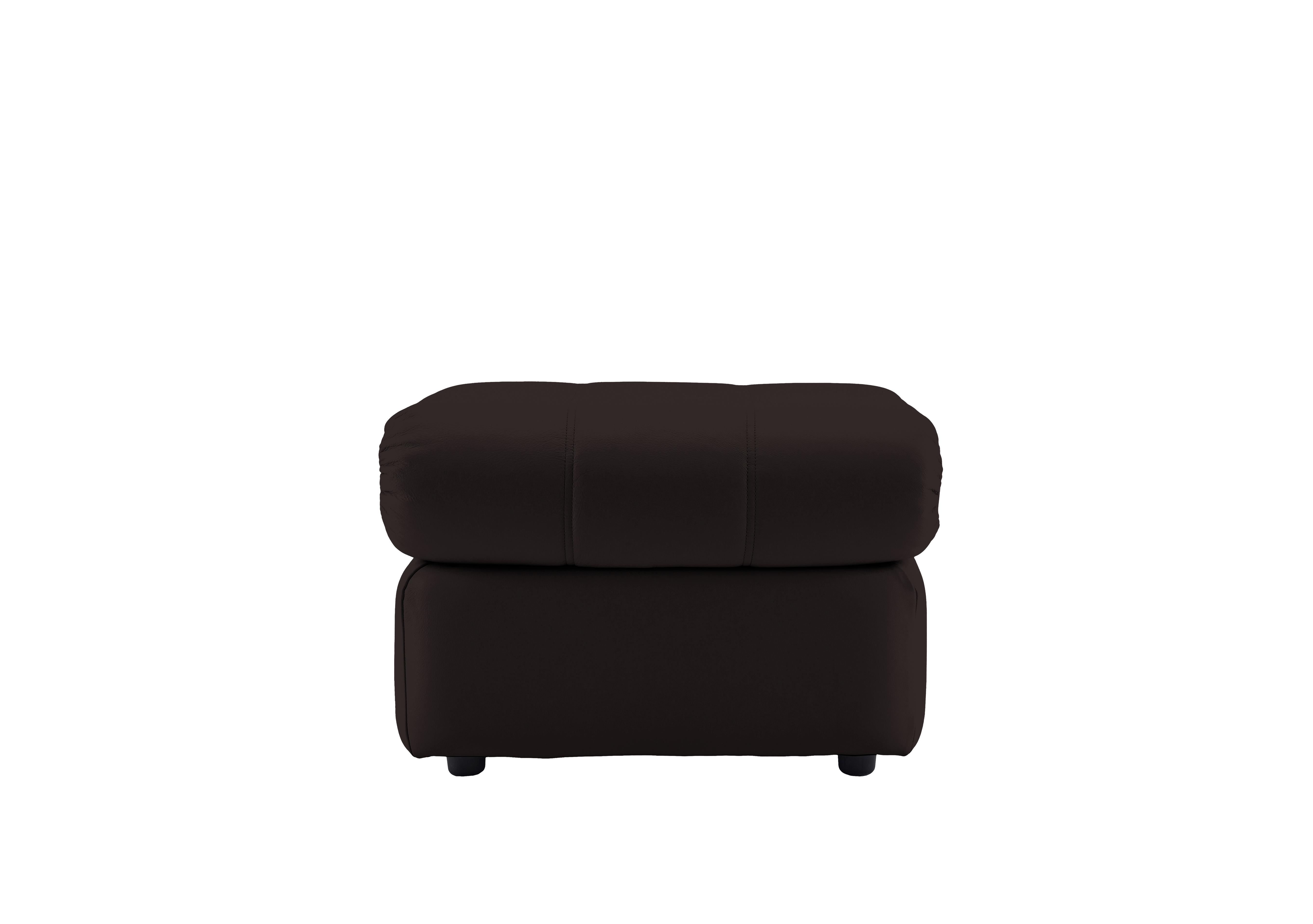 Chloe Leather Footstool in P200 Capri Chocolate on Furniture Village