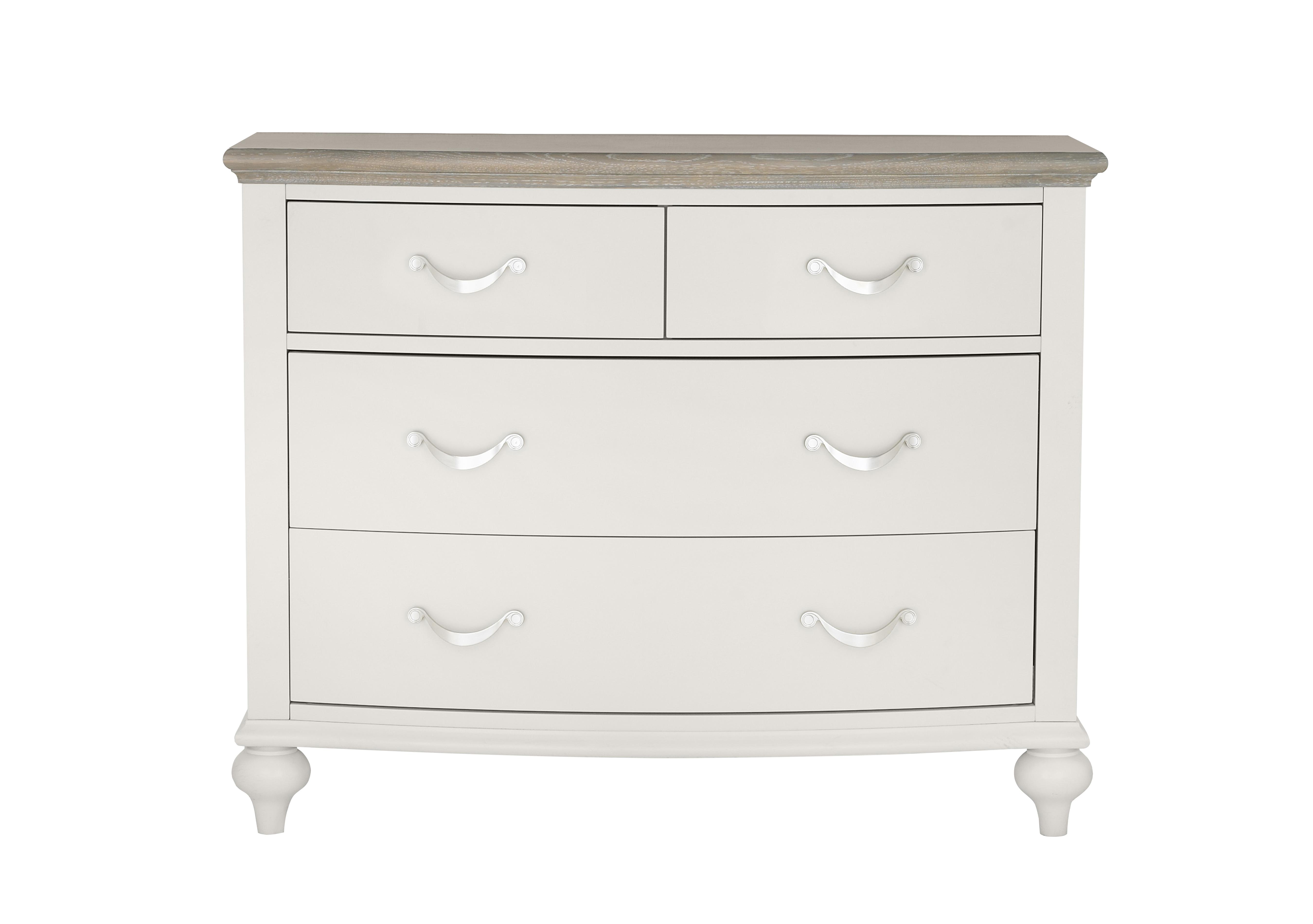 Annecy 2+2 Drawer Chest in Soft Grey And Grey Washed Oak on Furniture Village