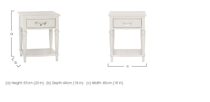 Annecy 1 Drawer Nightstand in  on Furniture Village