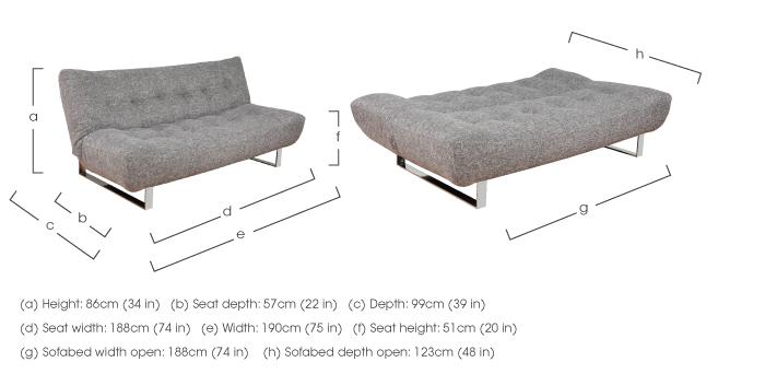 Lux Fabric Sofa Bed in  on Furniture Village