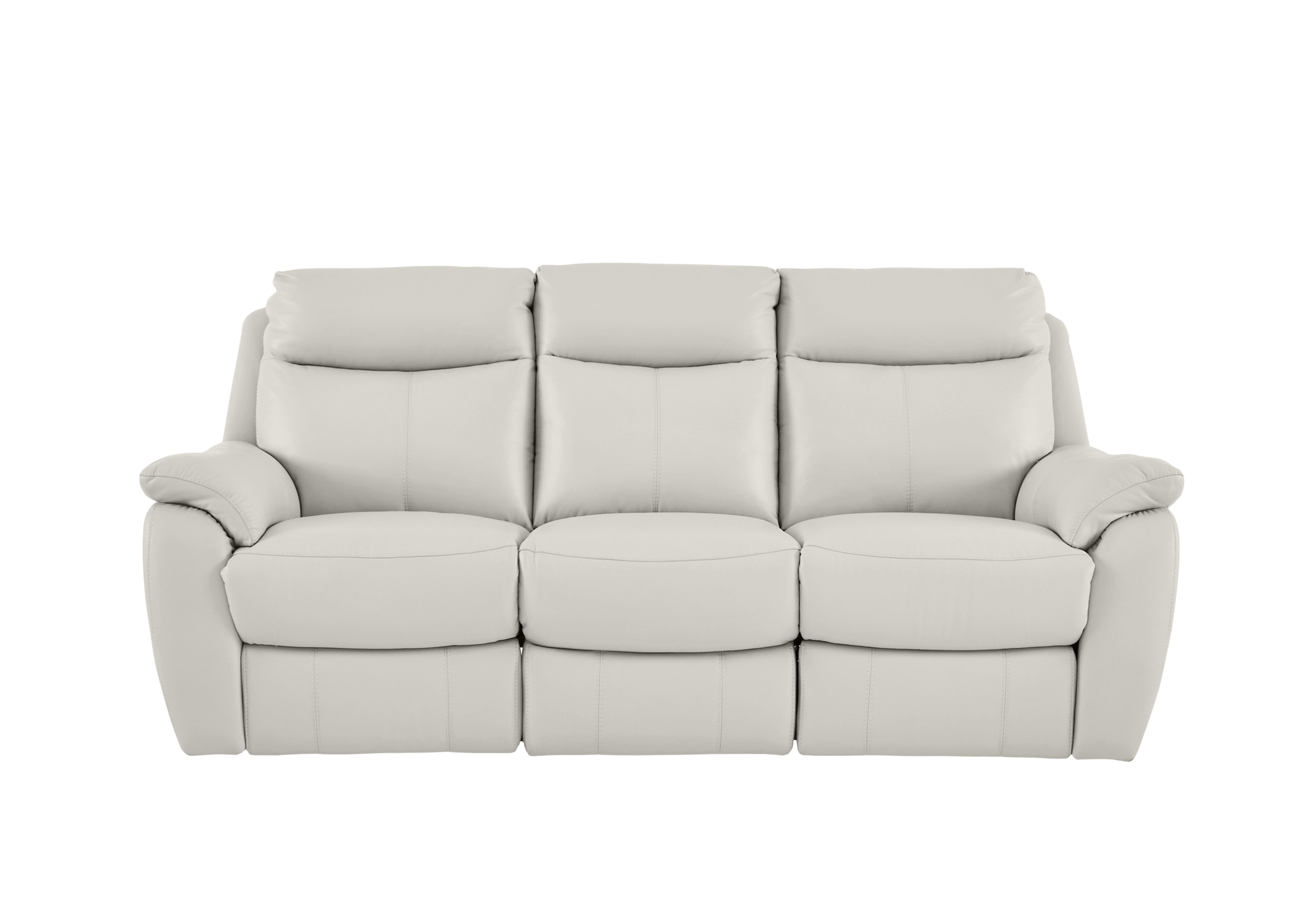 Snug 3 Seater Leather Sofa in Bv-156e Frost on Furniture Village