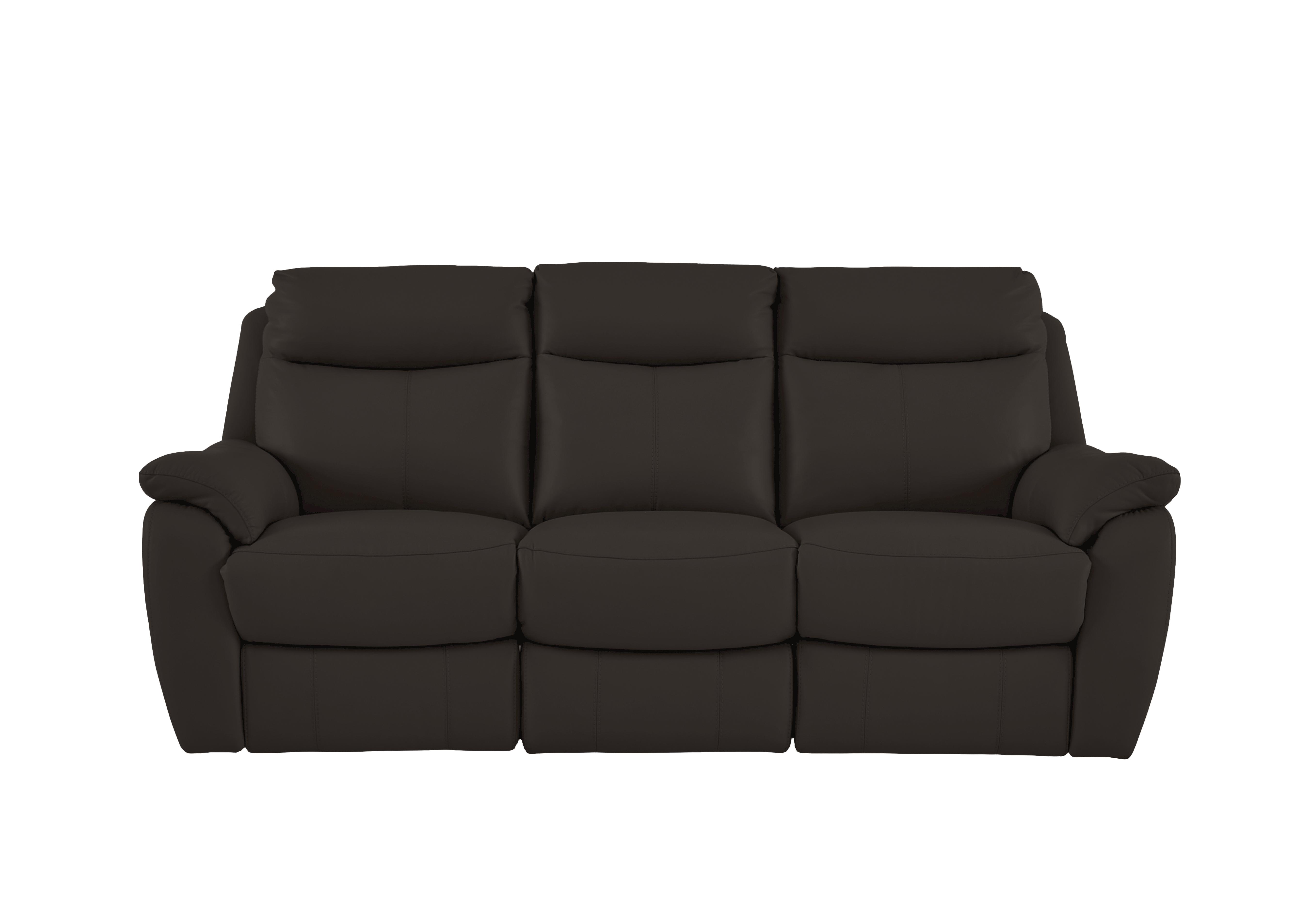 Snug 3 Seater Leather Sofa in Bv-1748 Dark Chocolate on Furniture Village