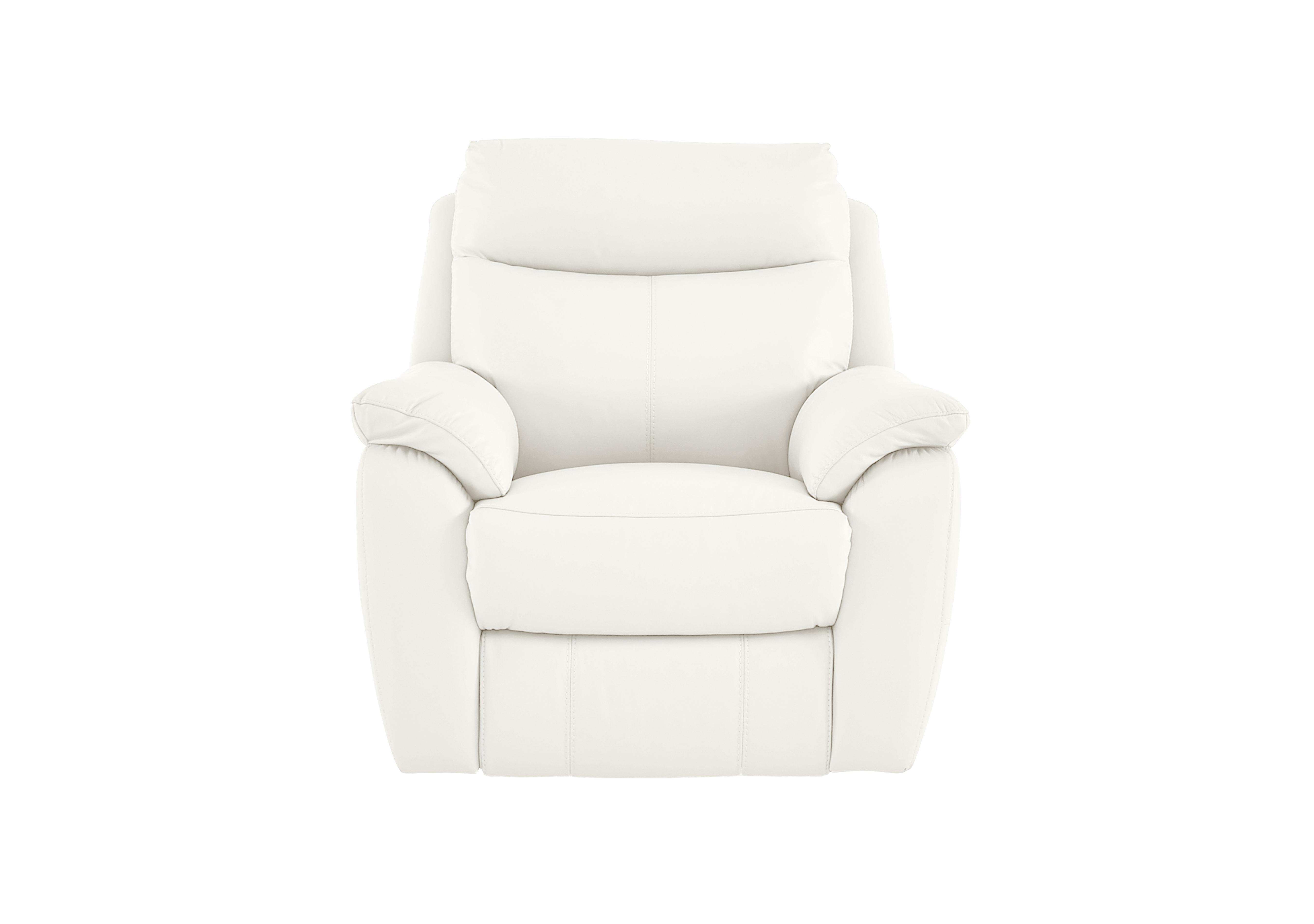 Snug Leather Armchair in Bv-744d Star White on Furniture Village