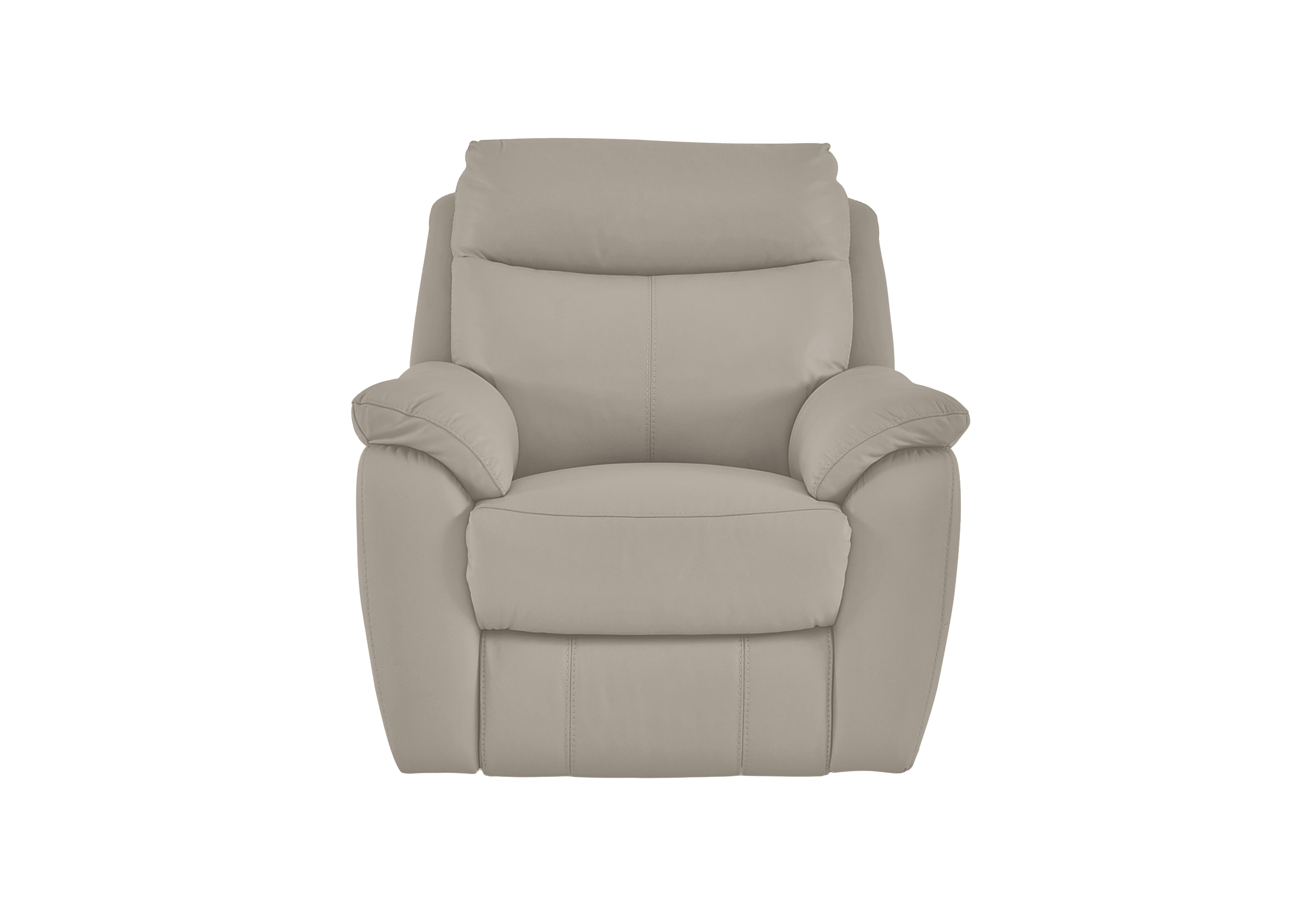 Snug Leather Armchair in Bv-946b Silver Grey on Furniture Village