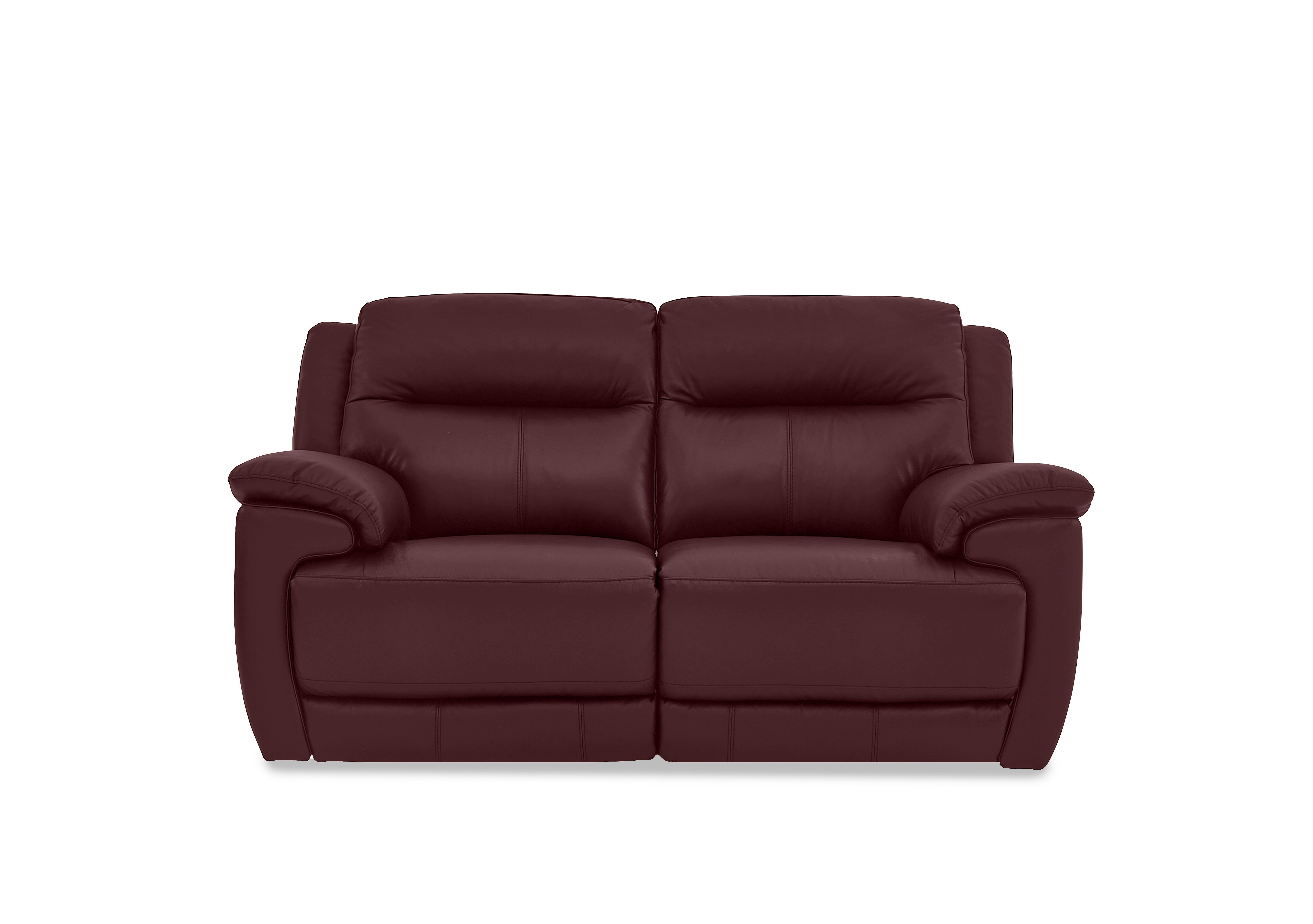 Touch 2 Seater Leather Sofa in Bv-035c Deep Red on Furniture Village