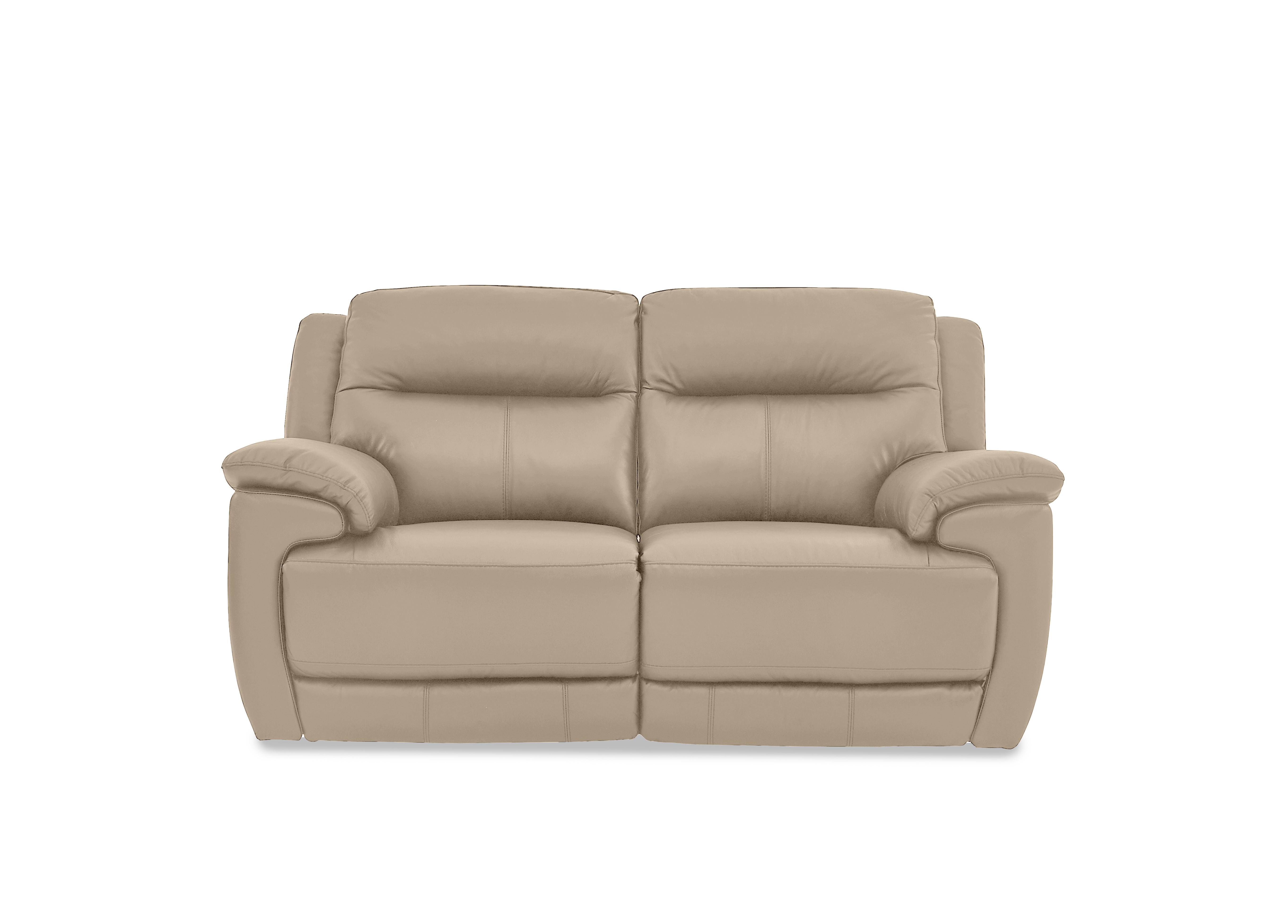 Touch 2 Seater Leather Sofa in Bv-039c Pebble on Furniture Village
