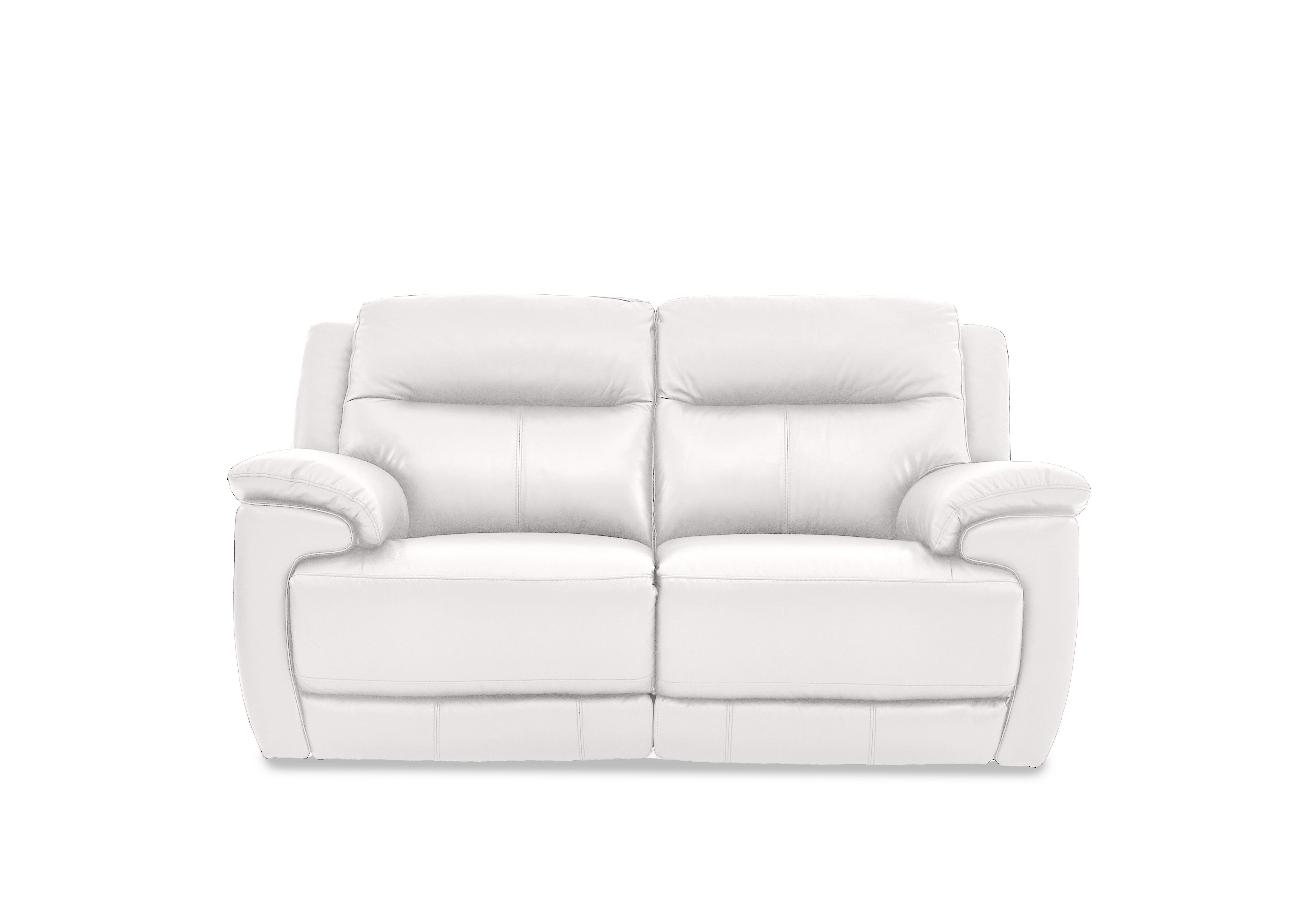 Touch 2 Seater Leather Sofa in Bv-744d Star White on Furniture Village