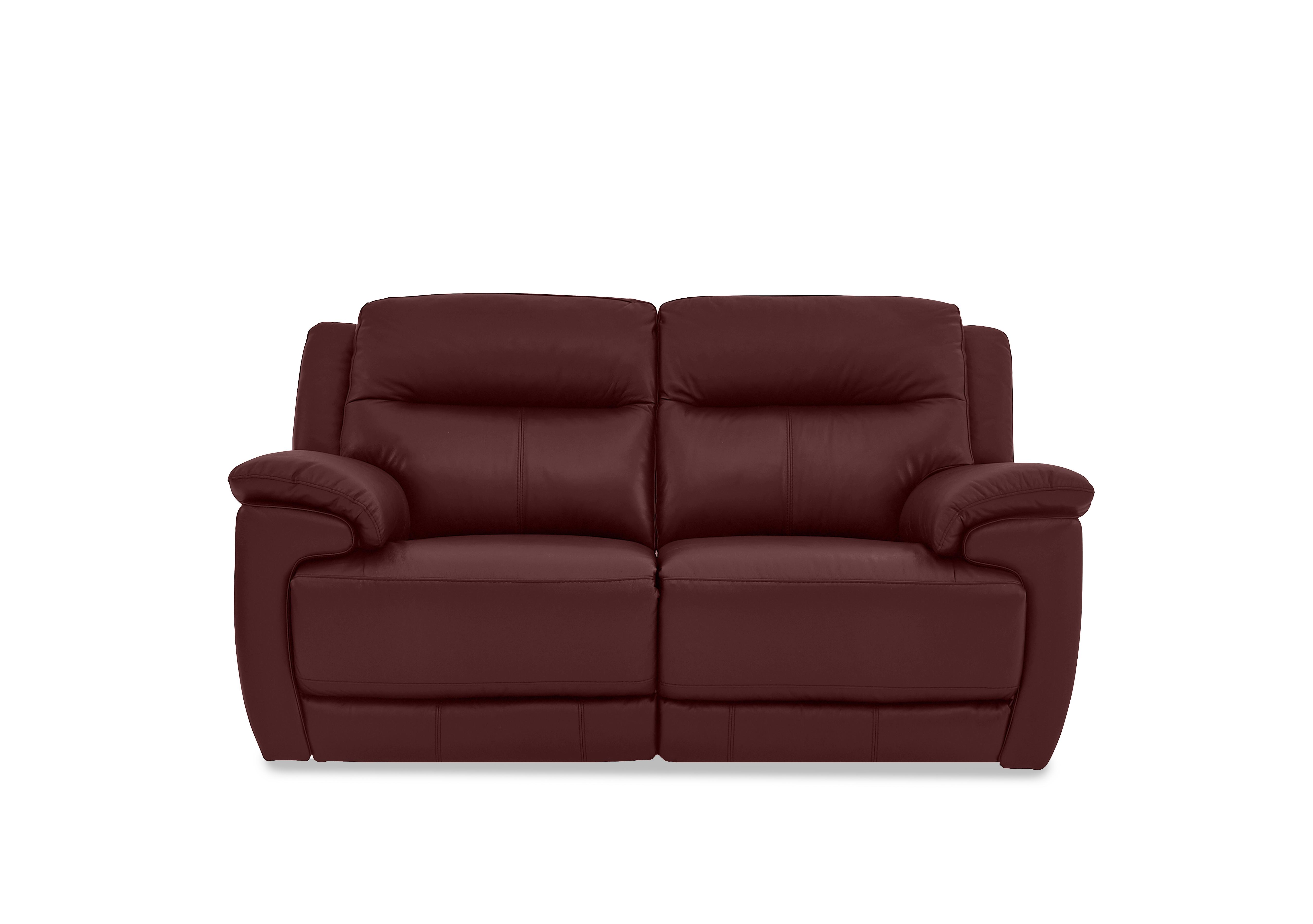 Touch 2 Seater Leather Sofa in Nc-035c Deep Red on Furniture Village
