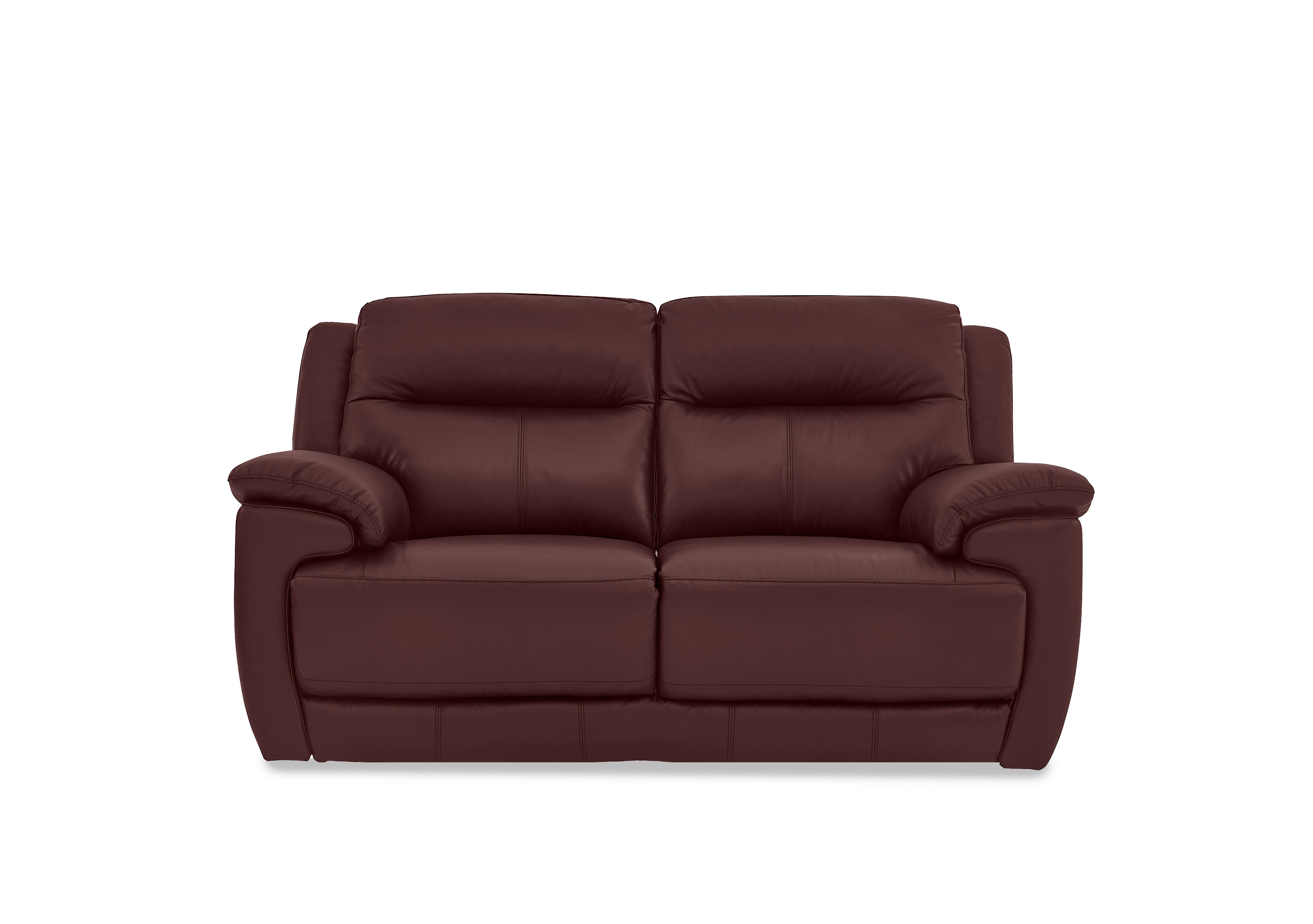 Touch 2 Seater Leather Sofa in Nc-035c Deep Red on Furniture Village
