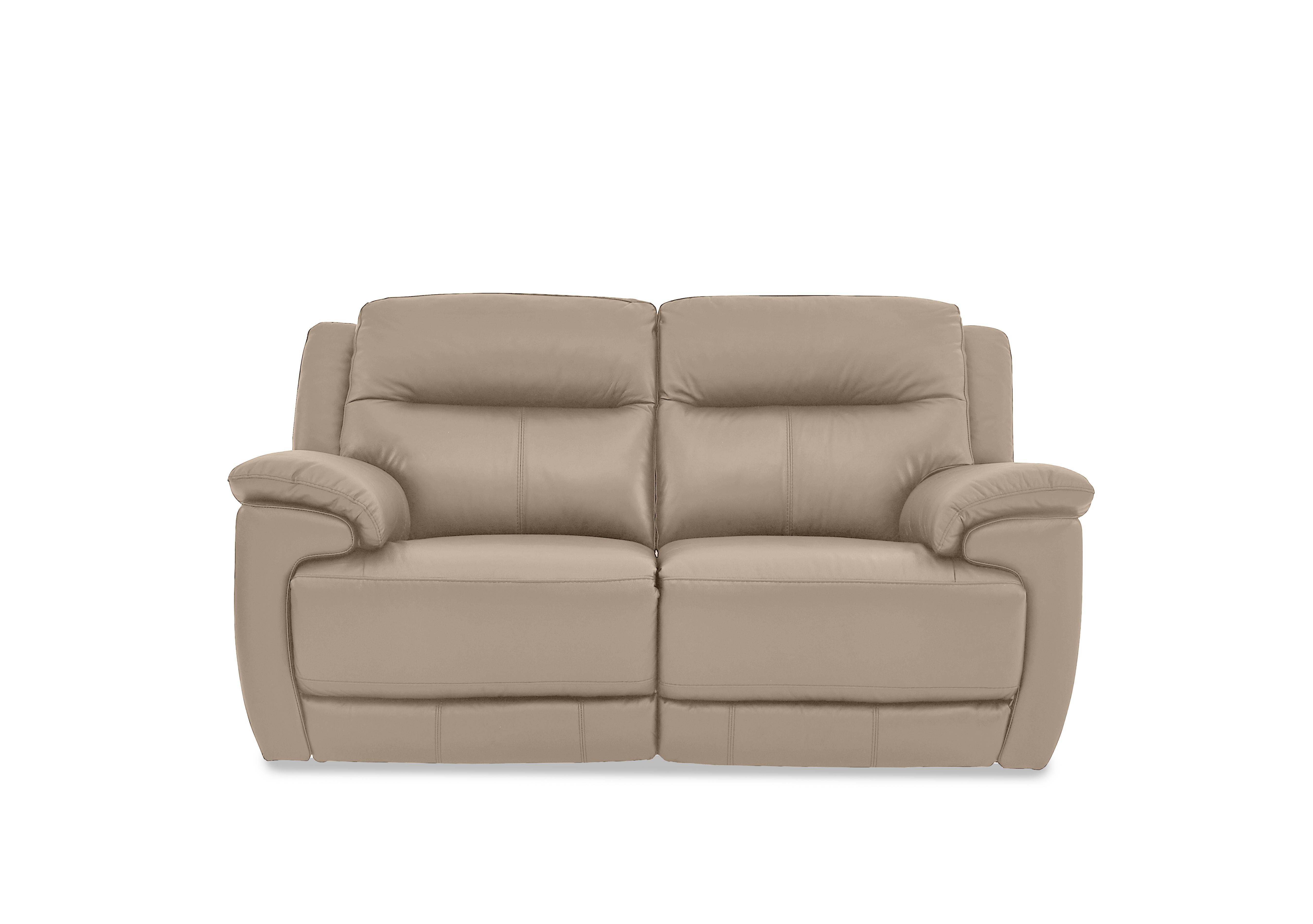 Touch 2 Seater Leather Sofa in Nc-039c Pebble on Furniture Village
