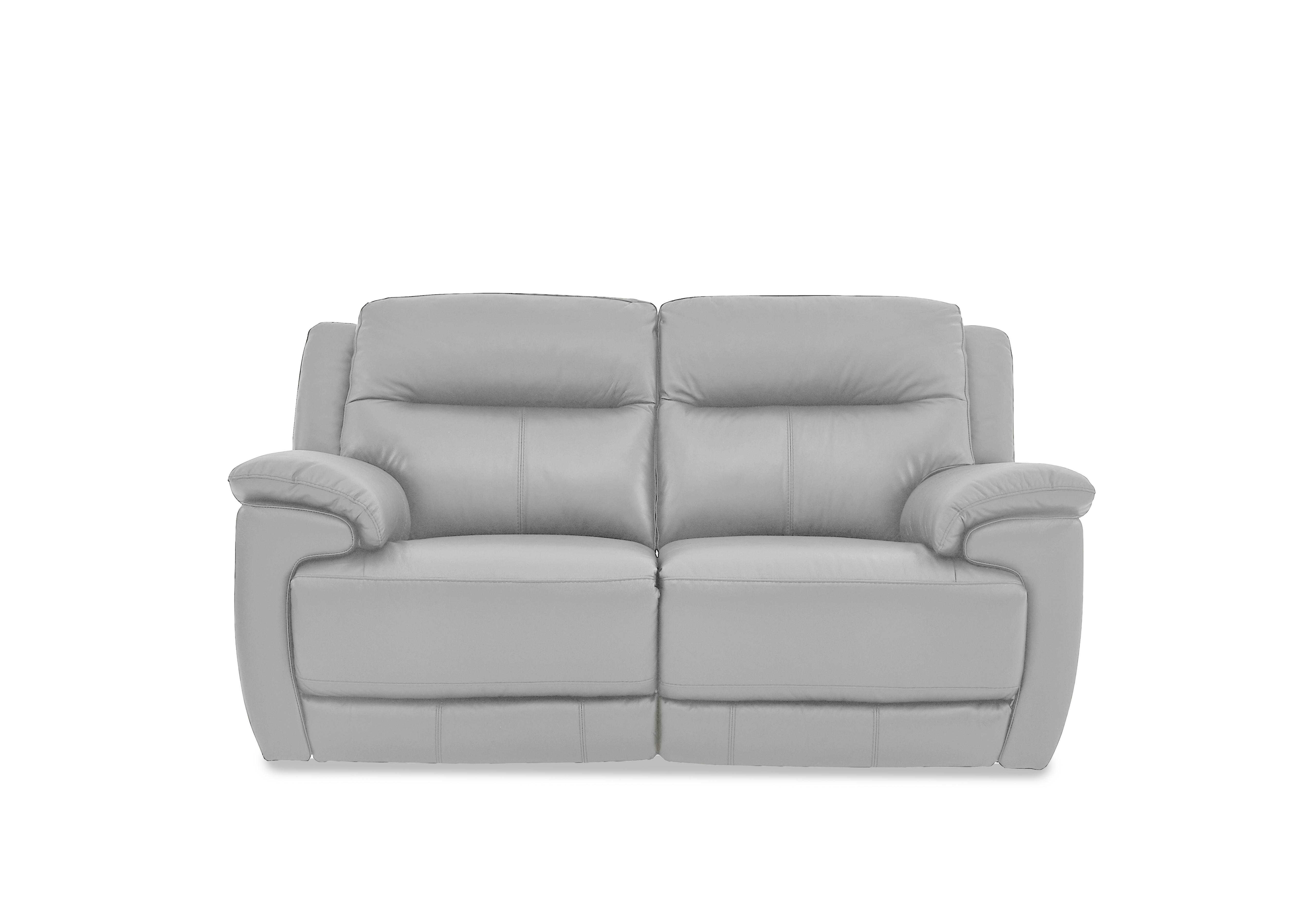 Touch 2 Seater Leather Sofa in Nc-251e Grey on Furniture Village