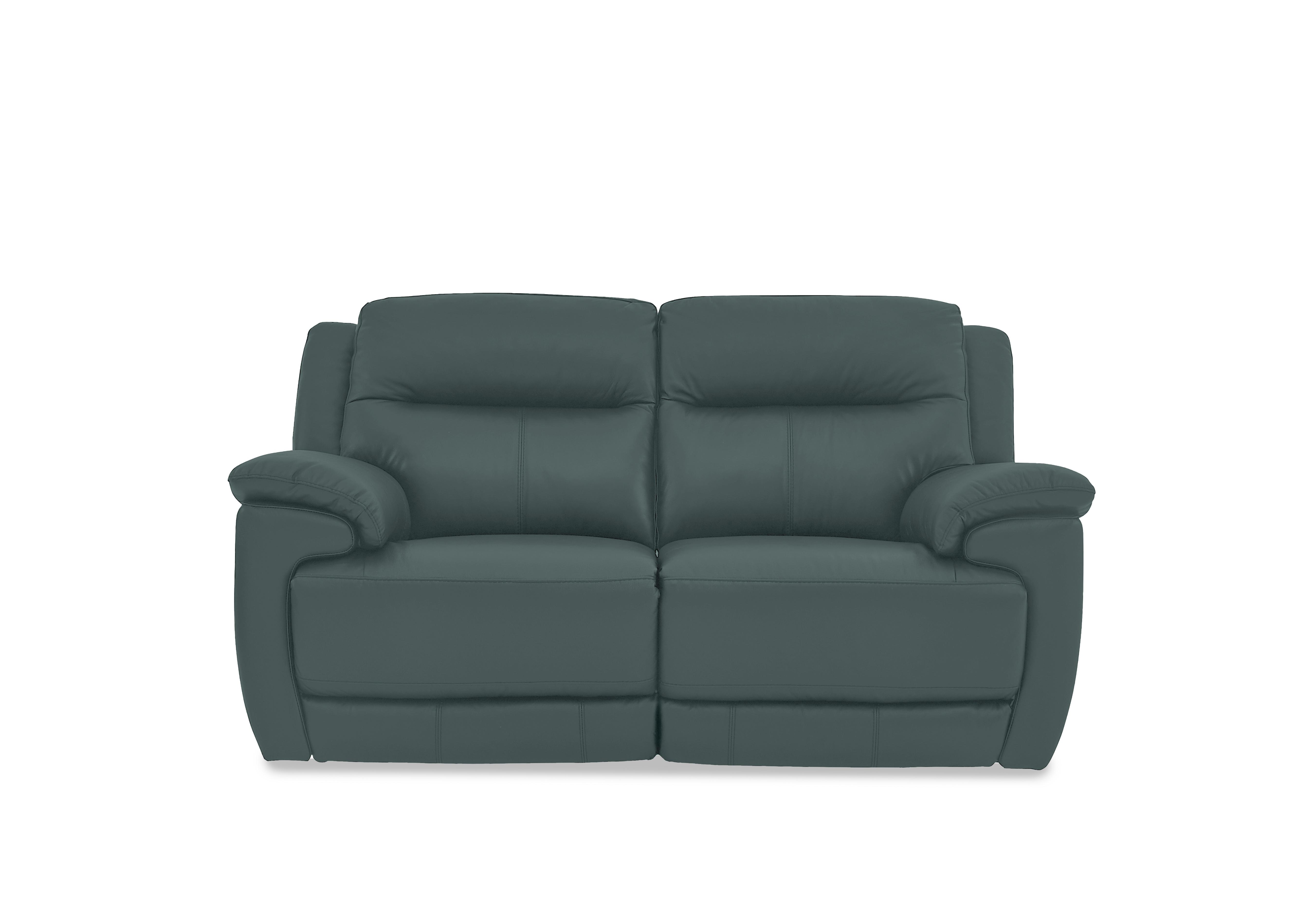 Touch 2 Seater Leather Sofa in Nc-301e Lake Green on Furniture Village
