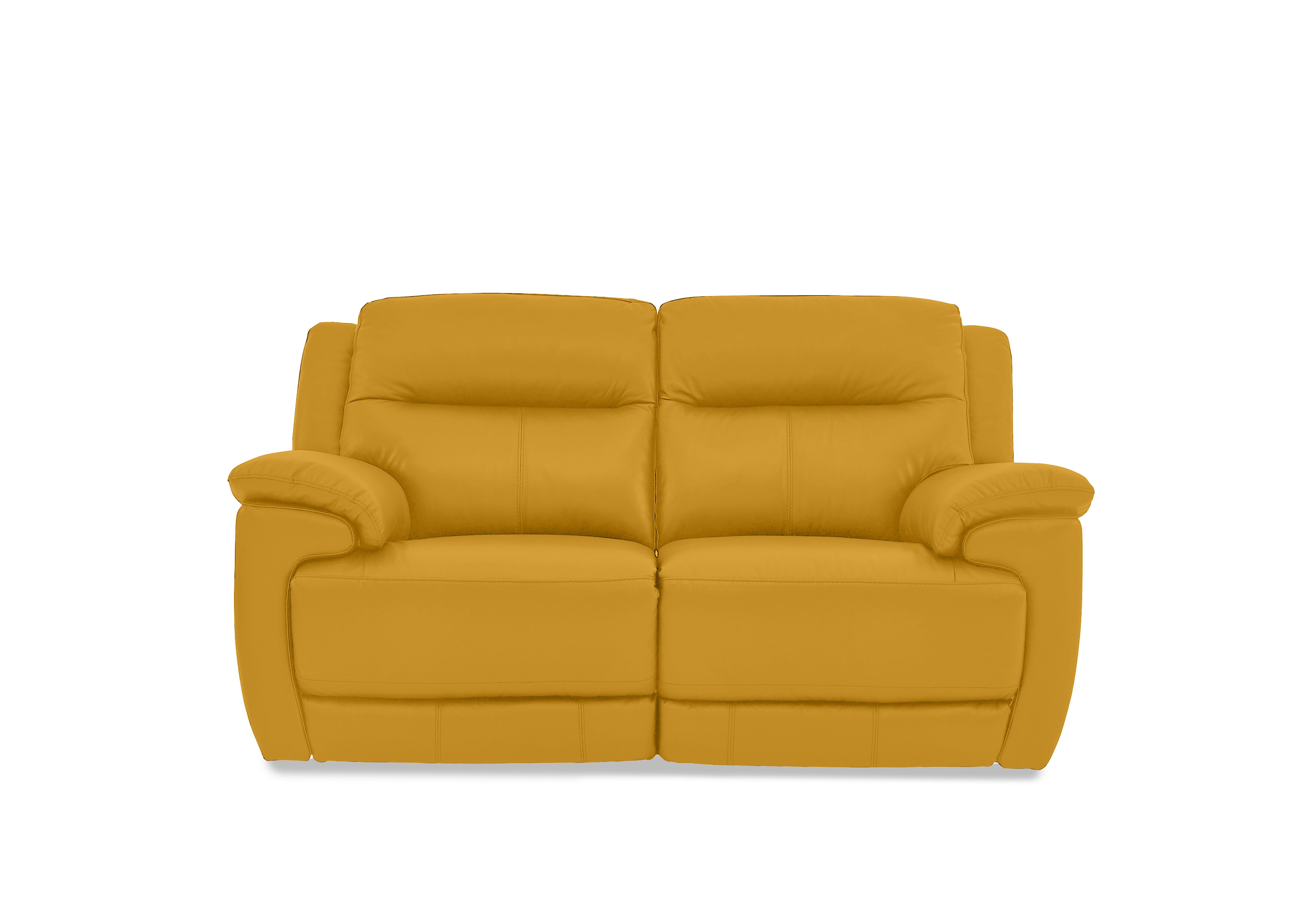 Touch 2 Seater Leather Sofa in Nc-303e Sunflower on Furniture Village