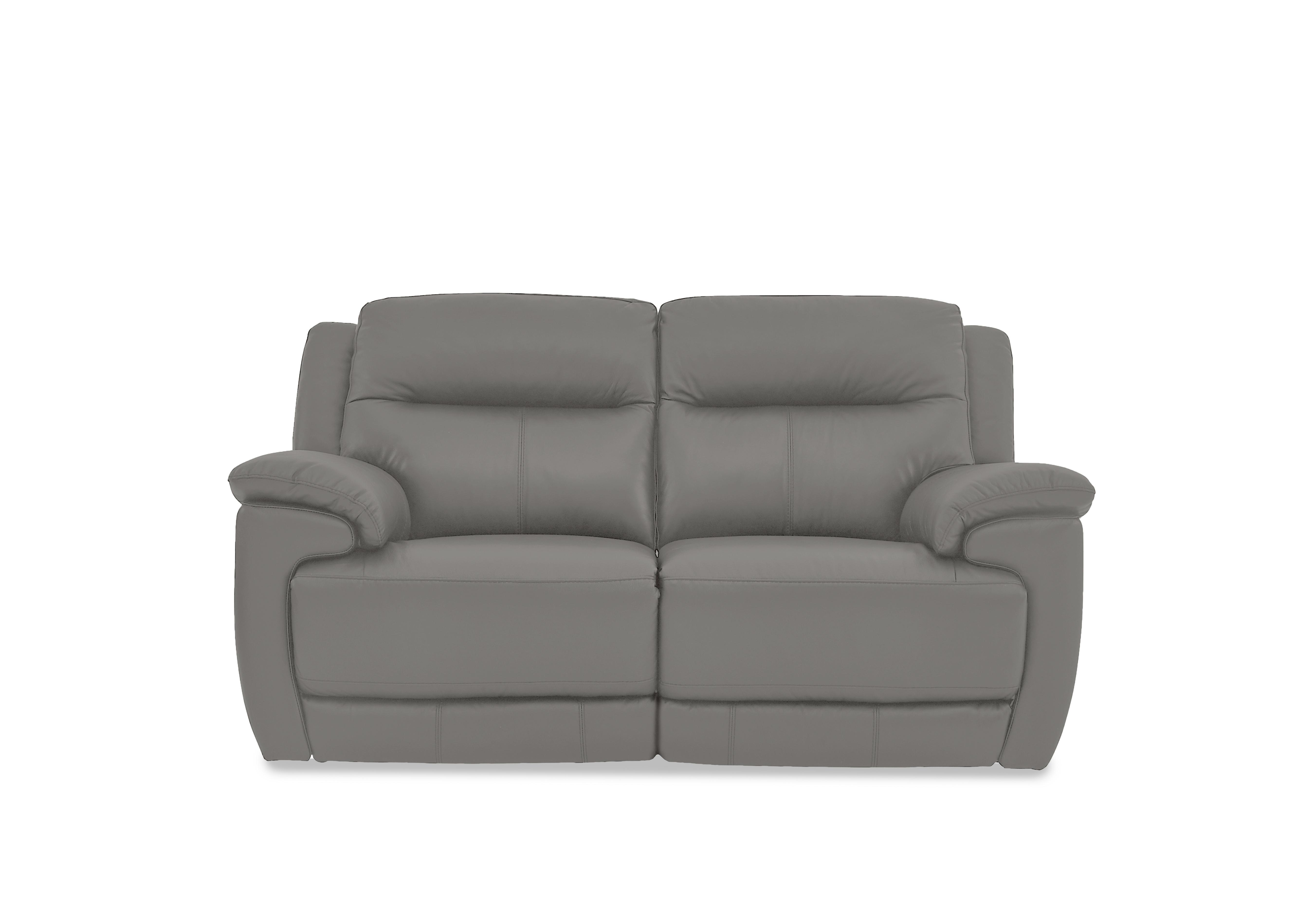 Touch 2 Seater Leather Sofa in Nc-435e Sleet on Furniture Village