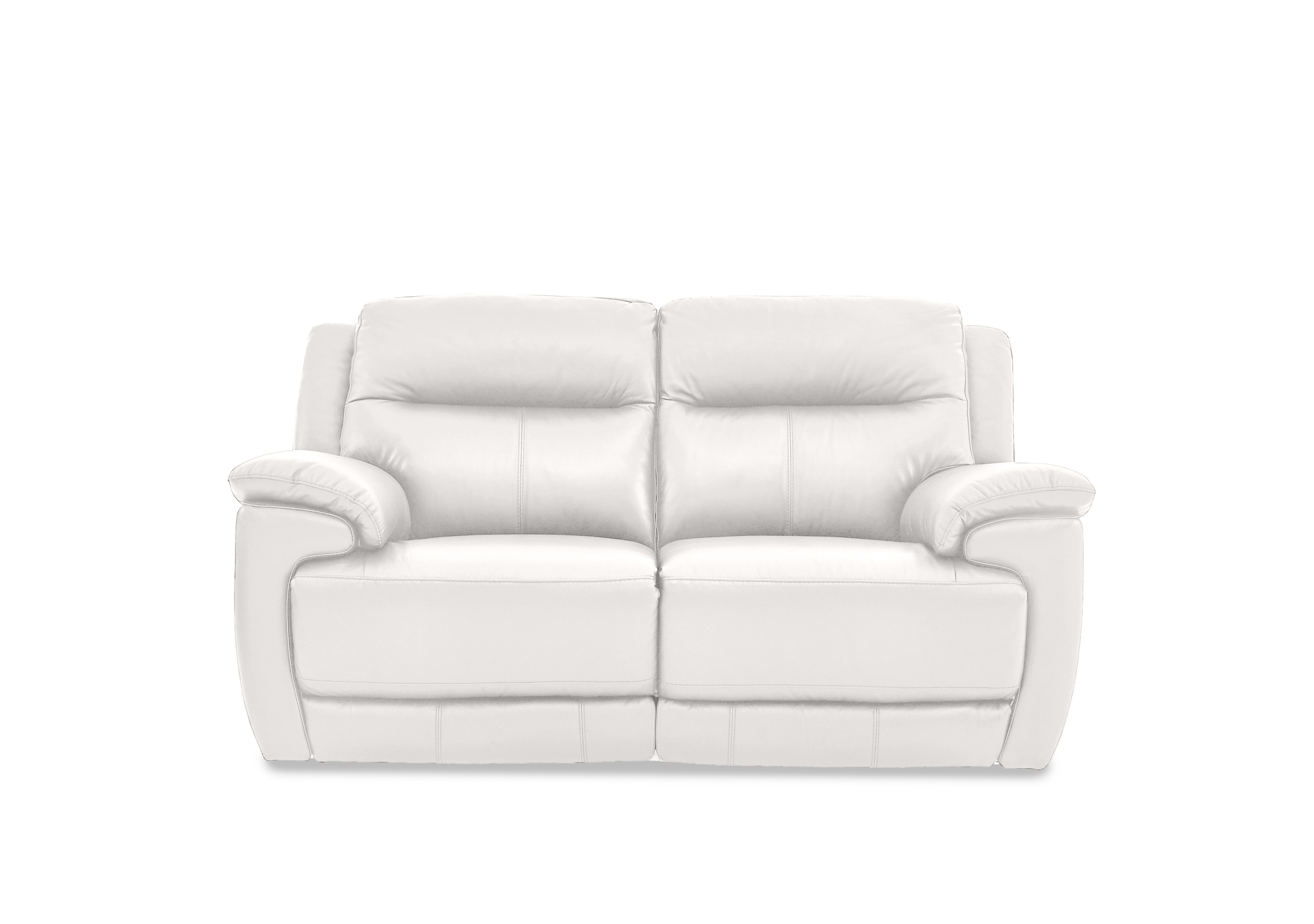 Touch 2 Seater Leather Sofa in Nc-744d Star White on Furniture Village