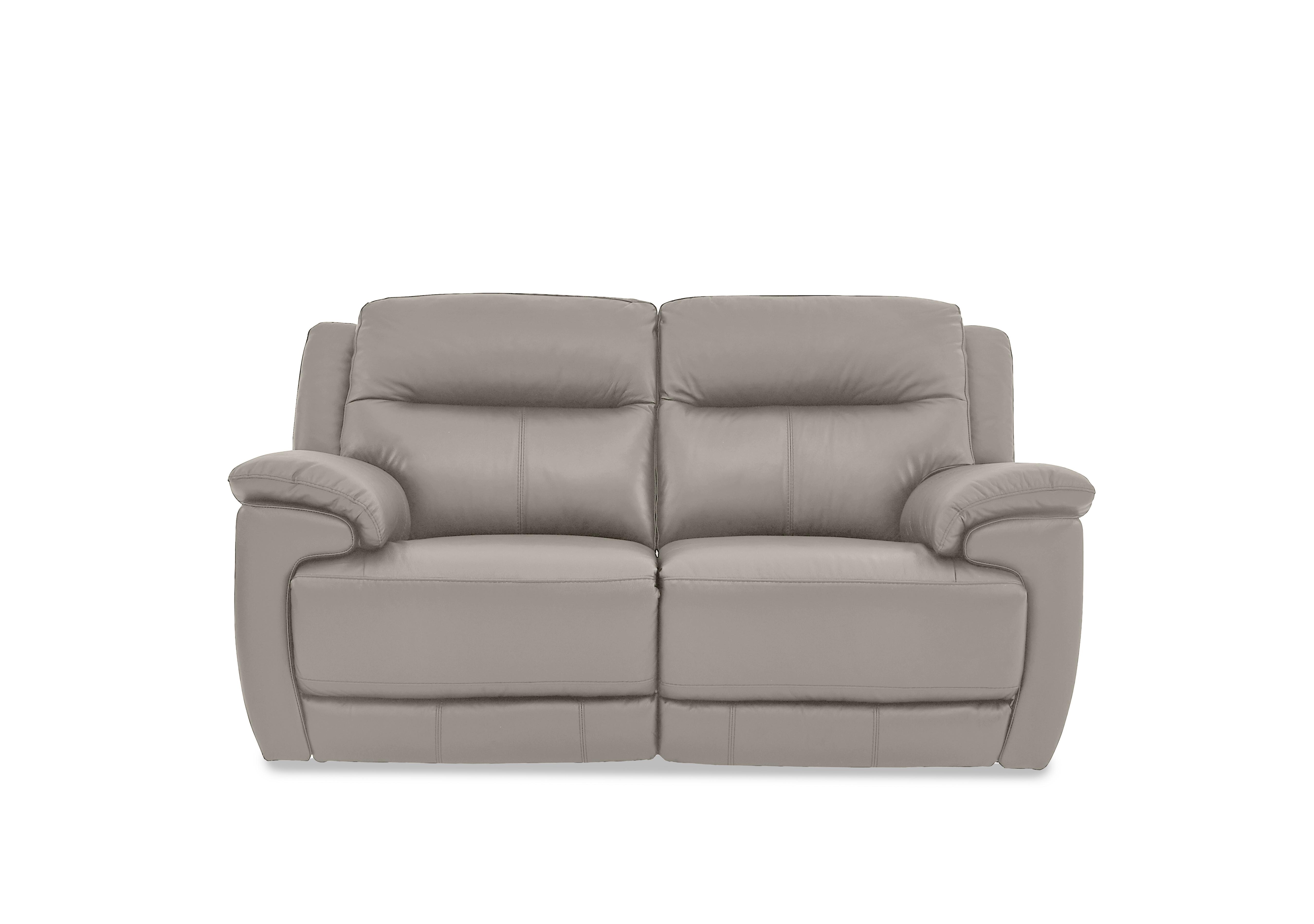 Touch 2 Seater Leather Sofa in Nc-946b Feather Grey on Furniture Village
