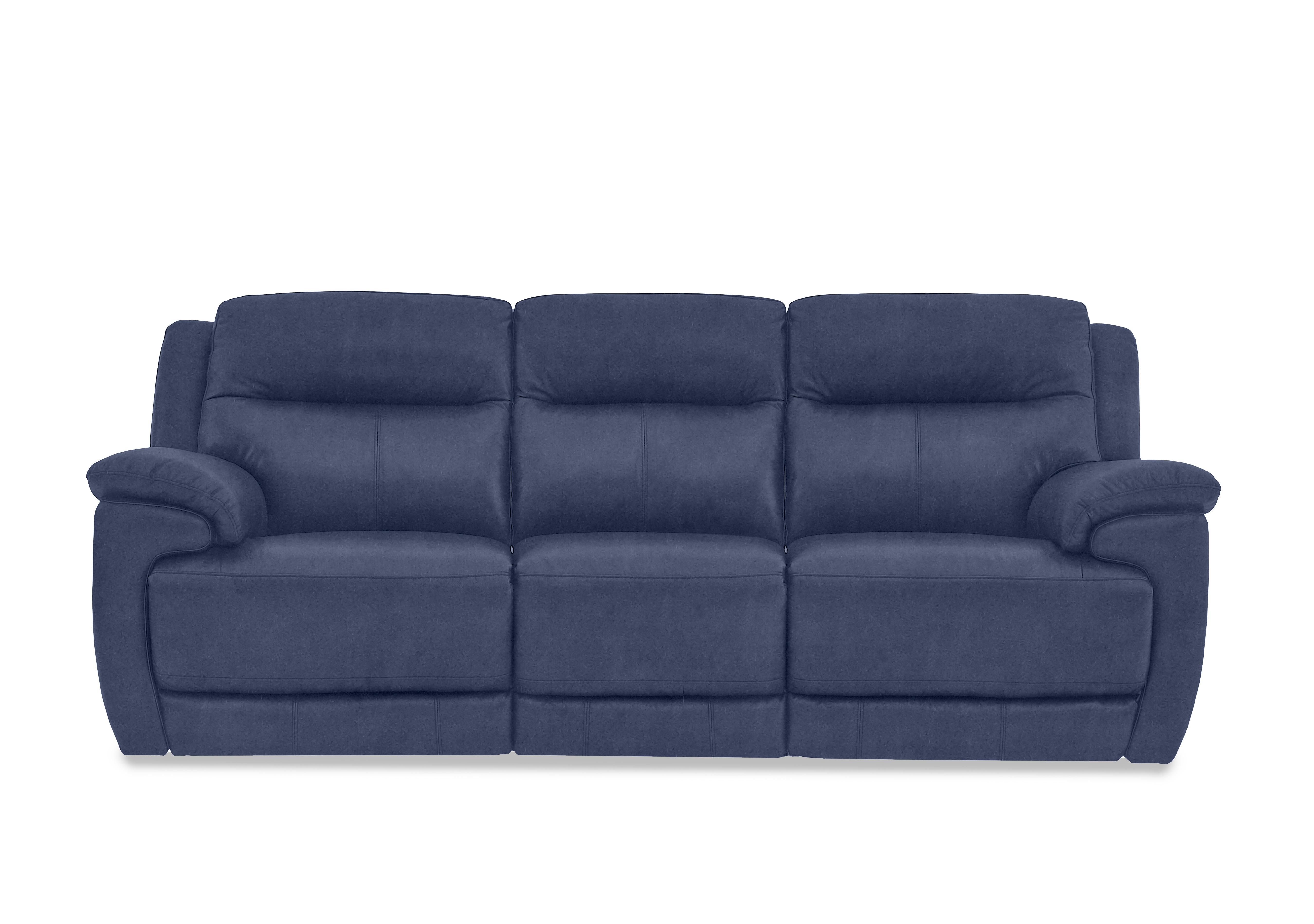 Touch 3 Seater Heavy Duty Fabric Power Recliner Sofa in Bfa-Blj-R10 Blue on Furniture Village