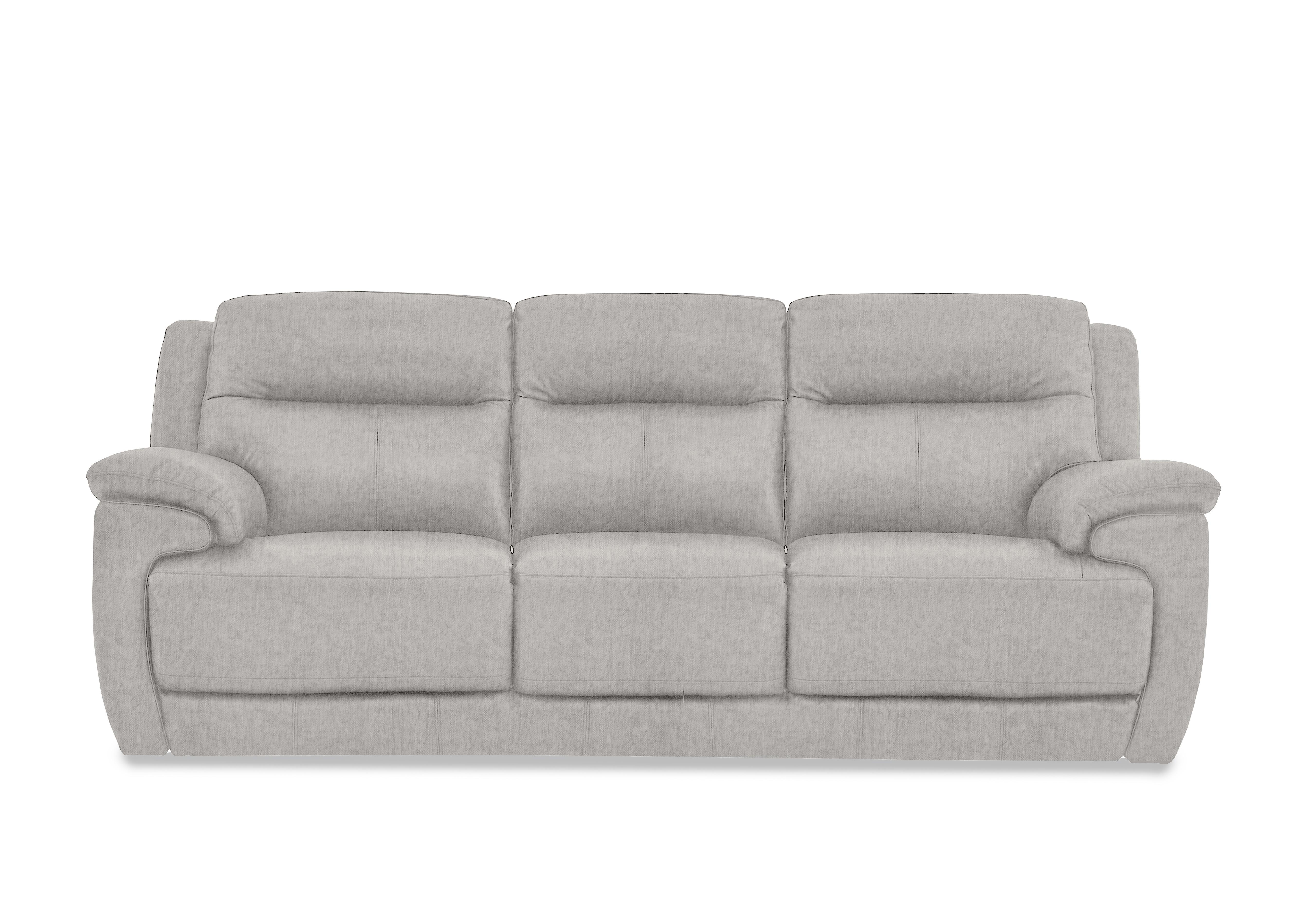 Touch 3 Seater Heavy Duty Fabric Sofa in Fab-Meo-R23 Silver Grey on Furniture Village