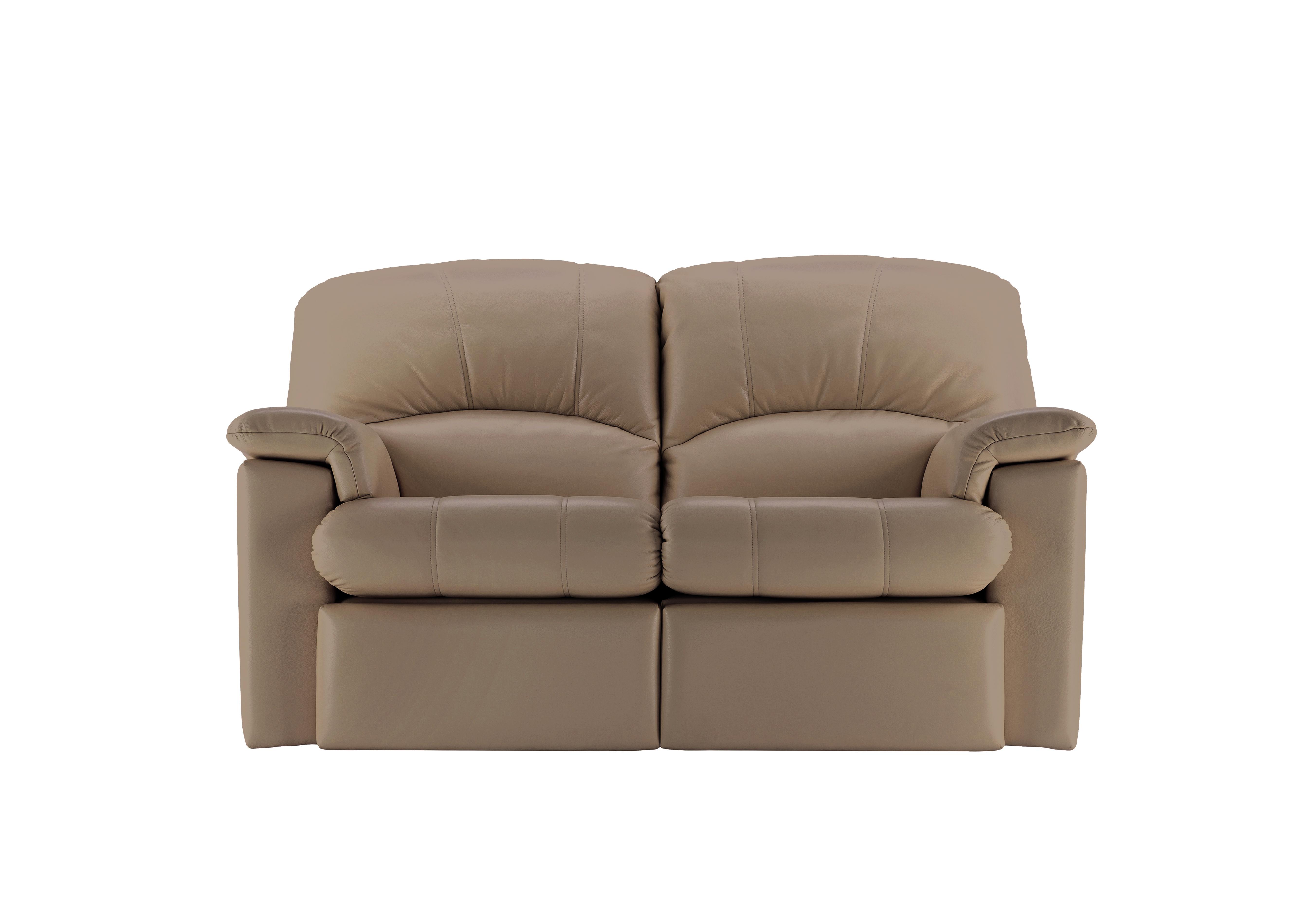Chloe 2 Seater Leather Sofa in P216 Capri Mushroom on Furniture Village