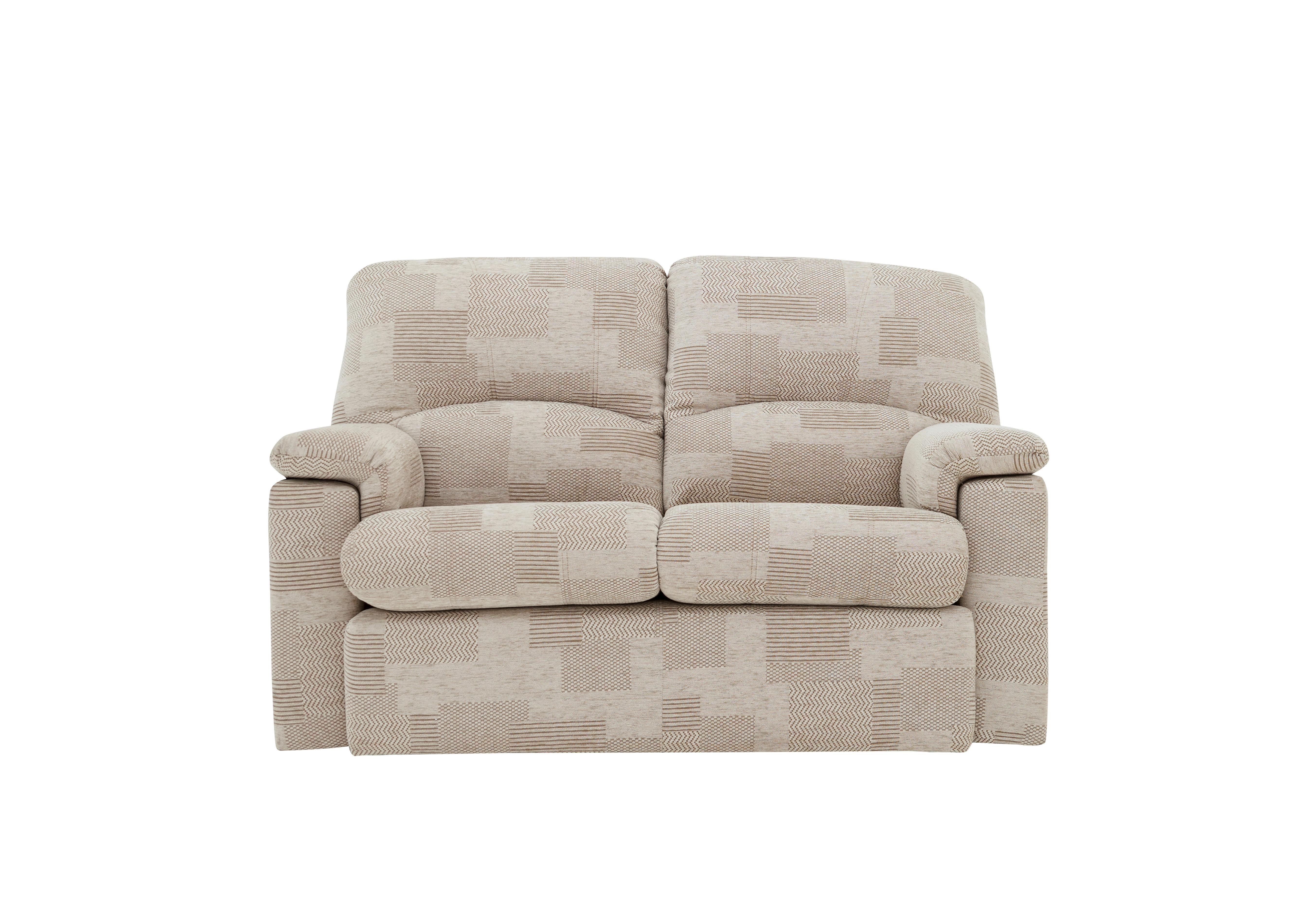 Chloe Small Fabric 2 Seater Sofa in C008 Checkers Putty on Furniture Village