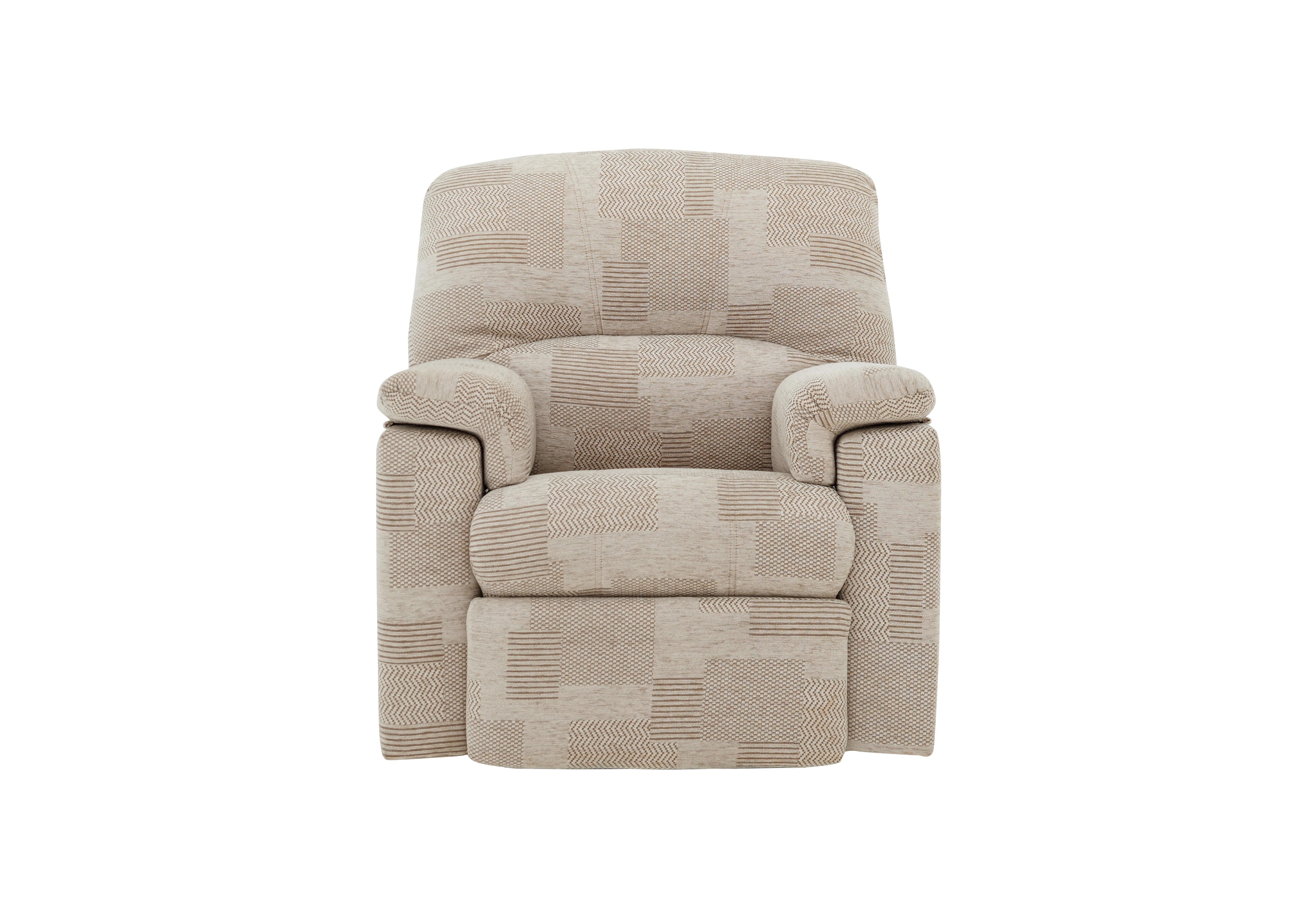 Chloe Small Fabric Armchair in C008 Checkers Putty on Furniture Village