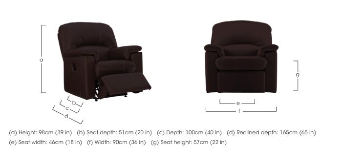 Chloe Small Leather Armchair in  on Furniture Village