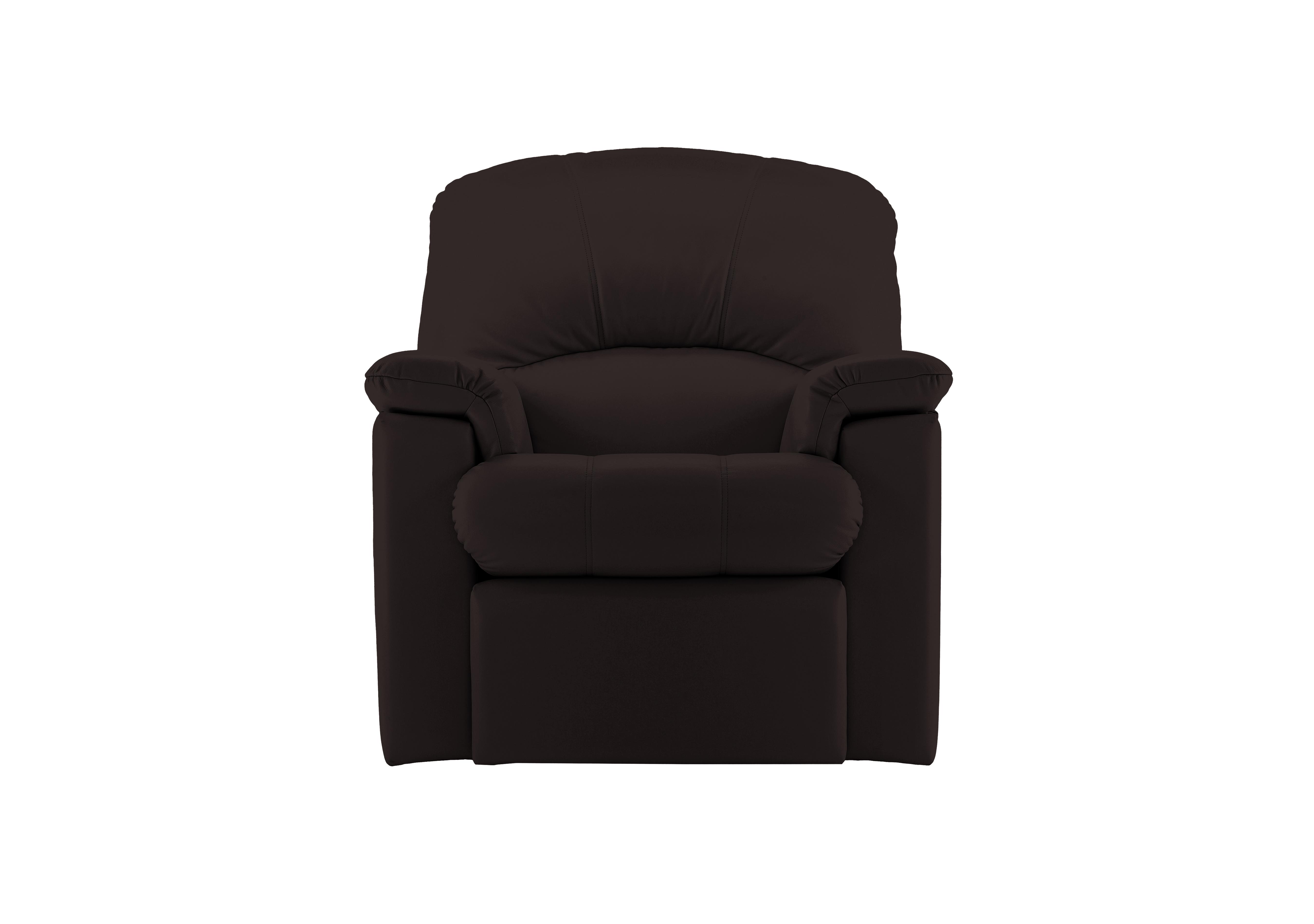 Chloe Small Leather Armchair in P200 Capri Chocolate on Furniture Village