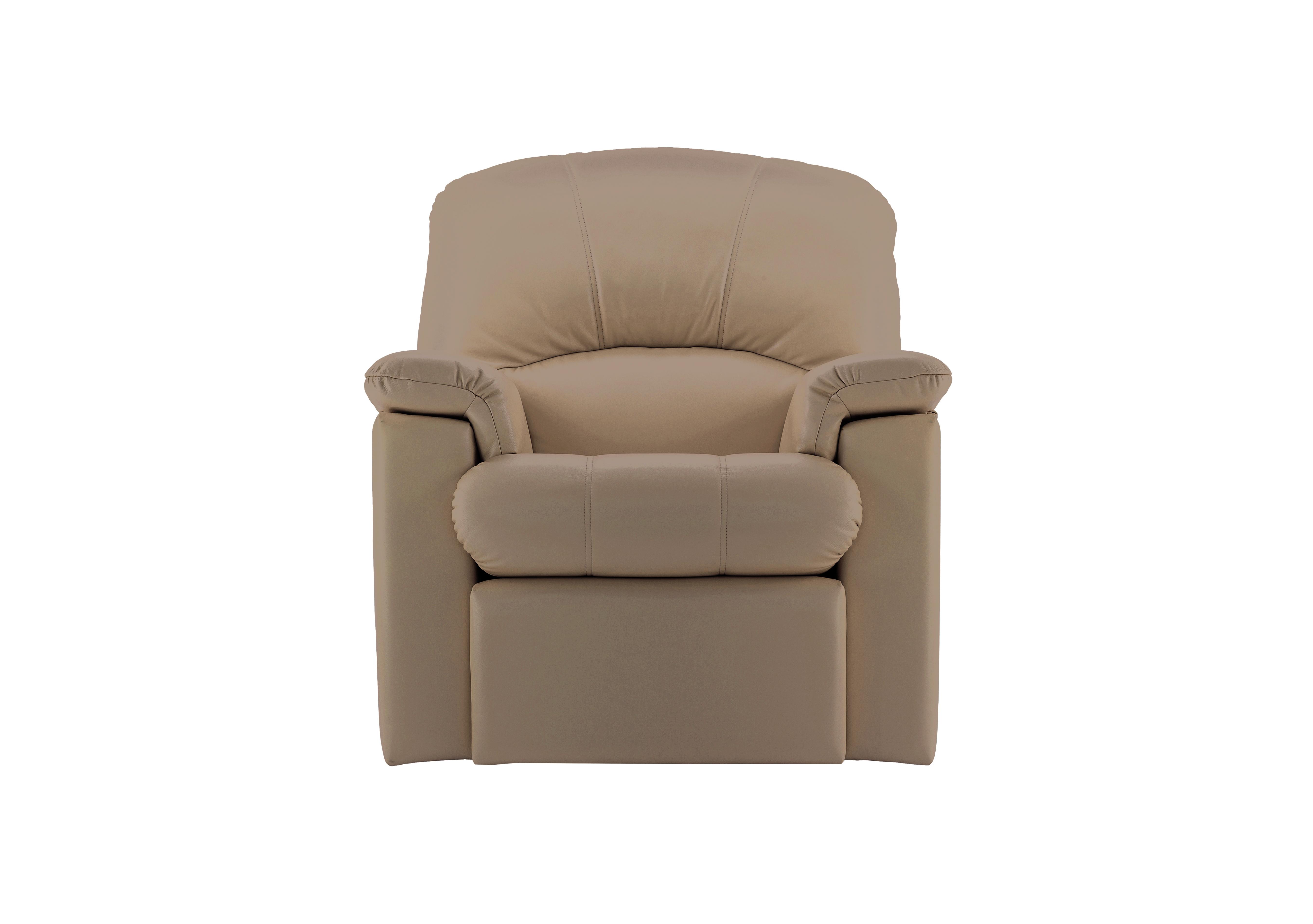 Chloe Small Leather Armchair in P216 Capri Mushroom on Furniture Village