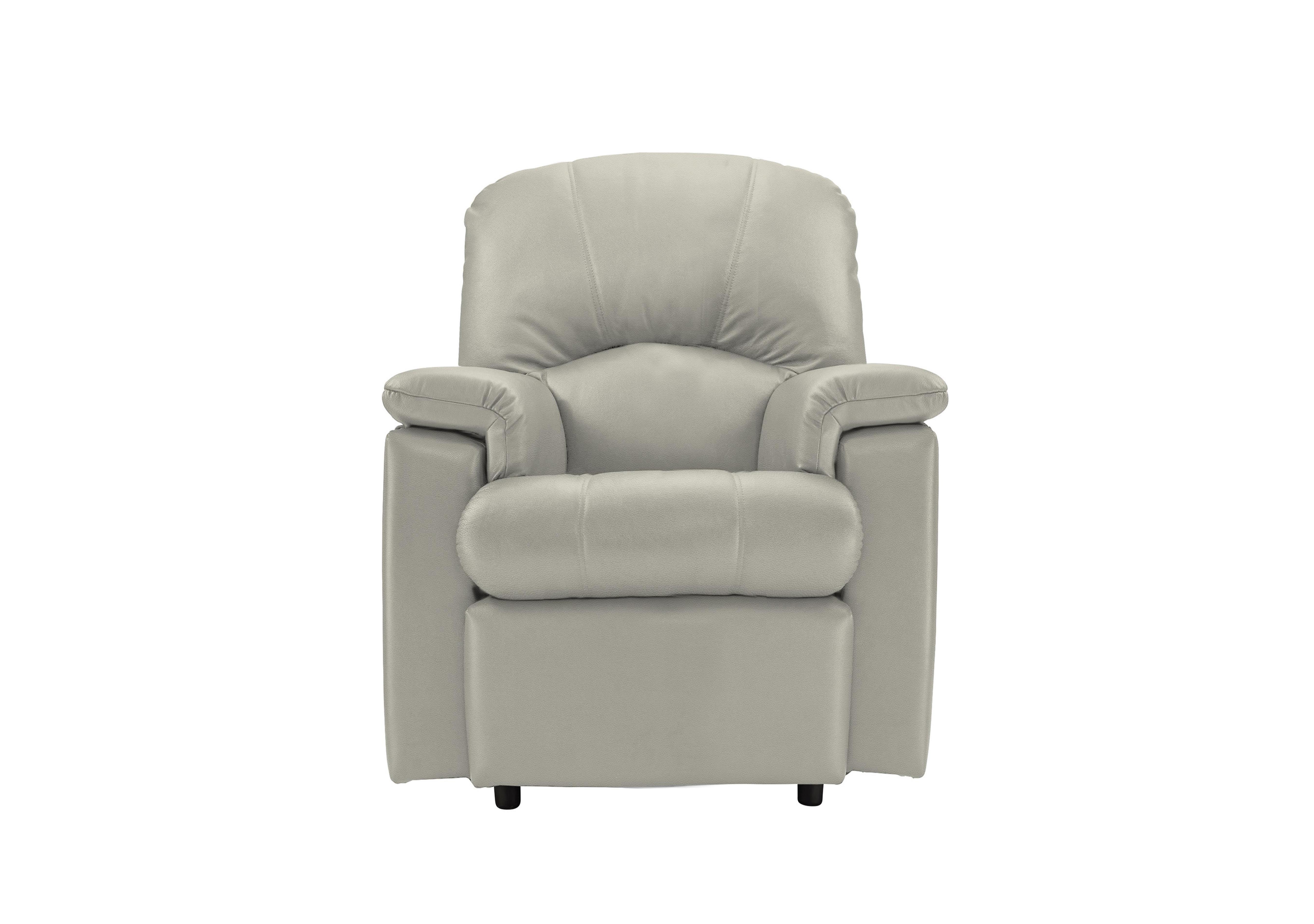 Chloe Small Leather Armchair in P238 Capri Mist on Furniture Village