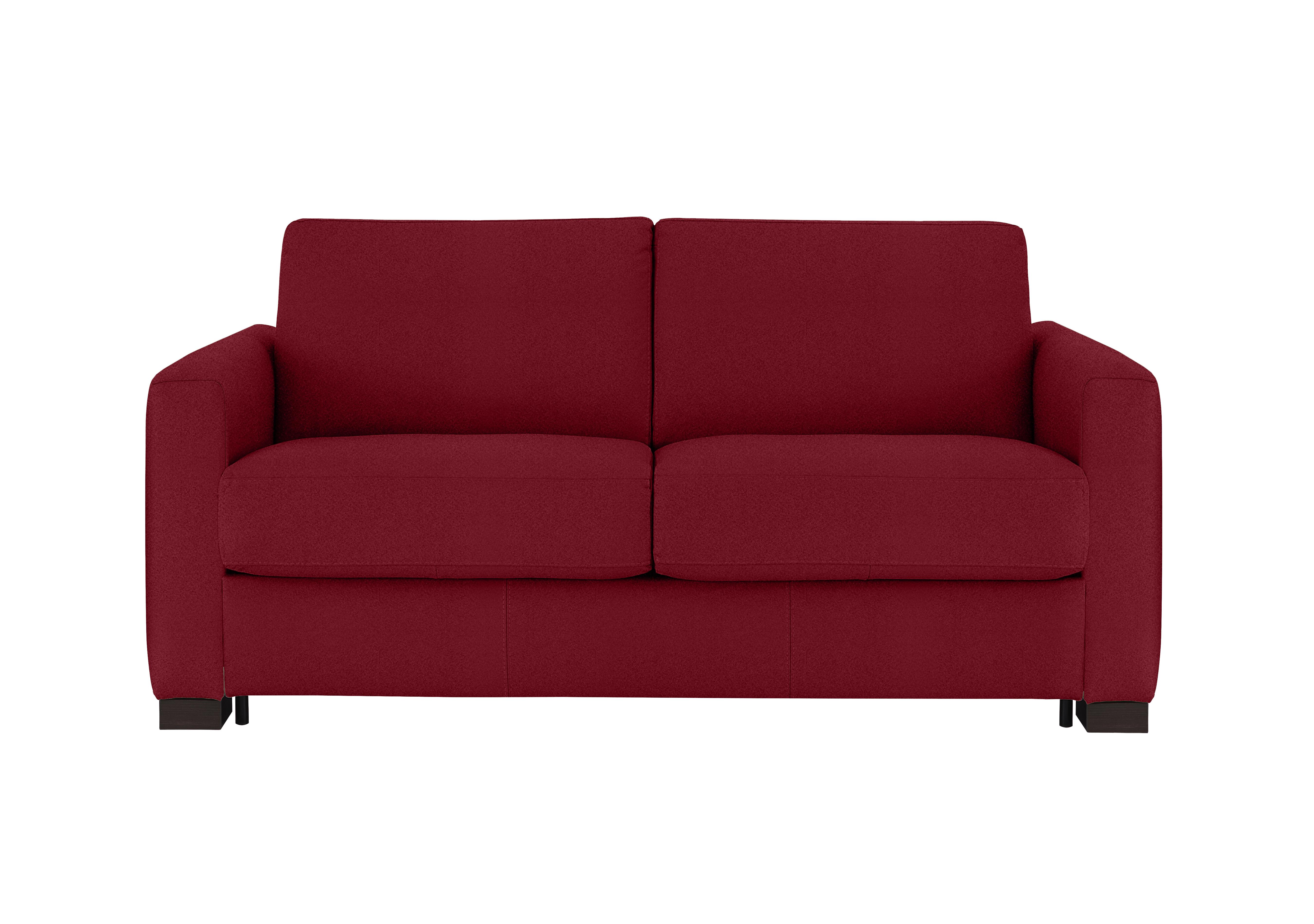 Alcova 2 Seater Fabric Sofa Bed with Box Arms in Coupe Rosso 305 on Furniture Village