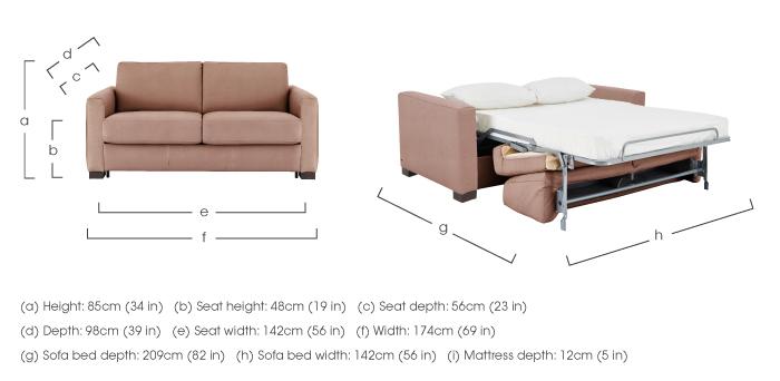 Alcova 2 Seater Fabric Sofa Bed with Box Arms in  on Furniture Village