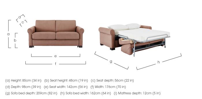 Alcova 2 Seater Fabric Sofa Bed with Scroll Arms in  on Furniture Village