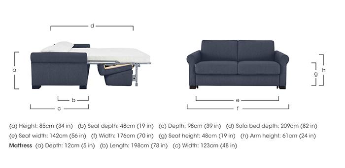 Alcova 2 Seater Fabric Sofa Bed with Scroll Arms in  on Furniture Village