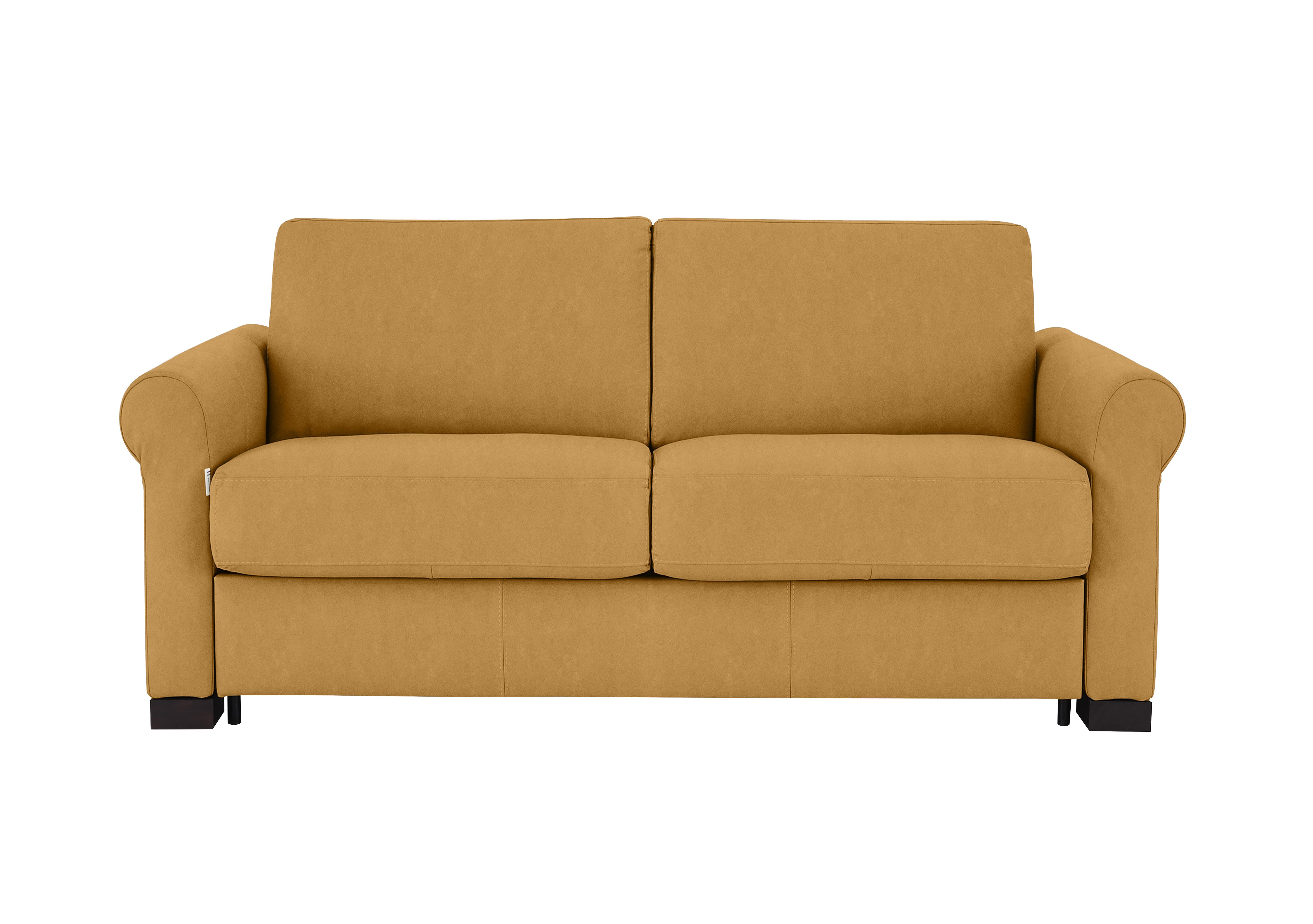 Alcova 2 Seater Fabric Sofa Bed with Scroll Arms in Flambe Ocre on Furniture Village