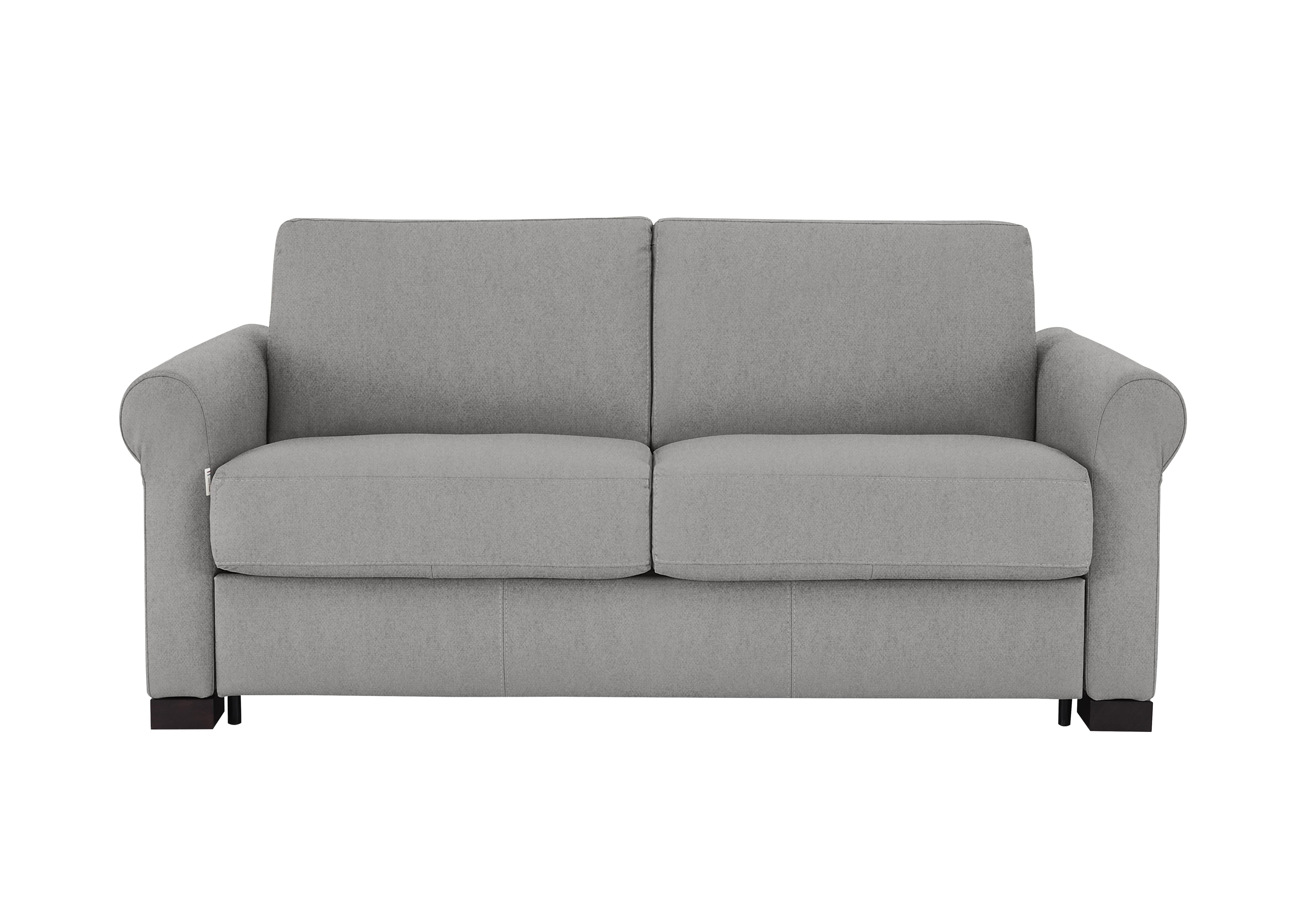 Alcova 2 Seater Fabric Sofa Bed with Scroll Arms in Fuente Ash on Furniture Village