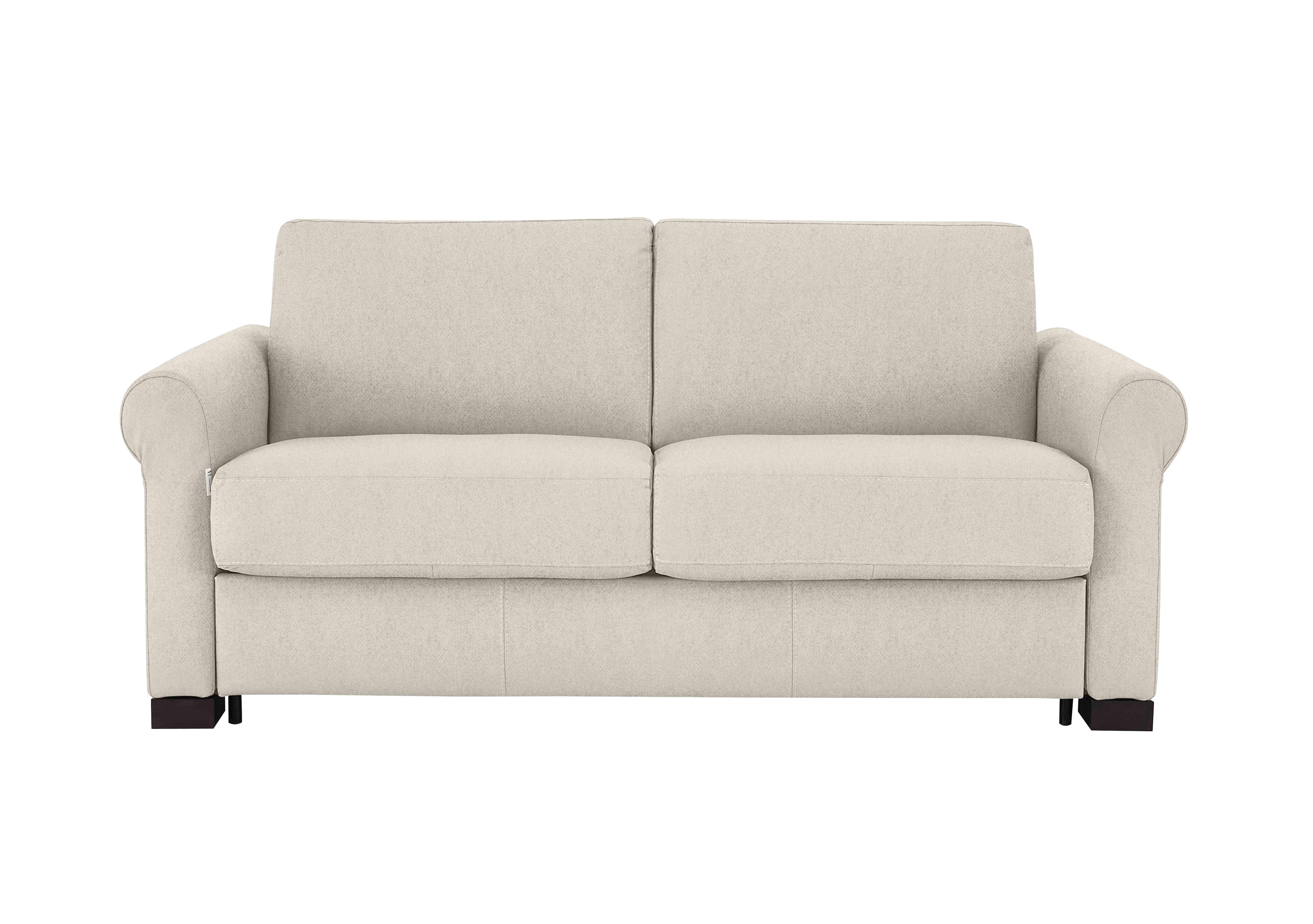 Alcova 2 Seater Fabric Sofa Bed with Scroll Arms in Fuente Beige on Furniture Village