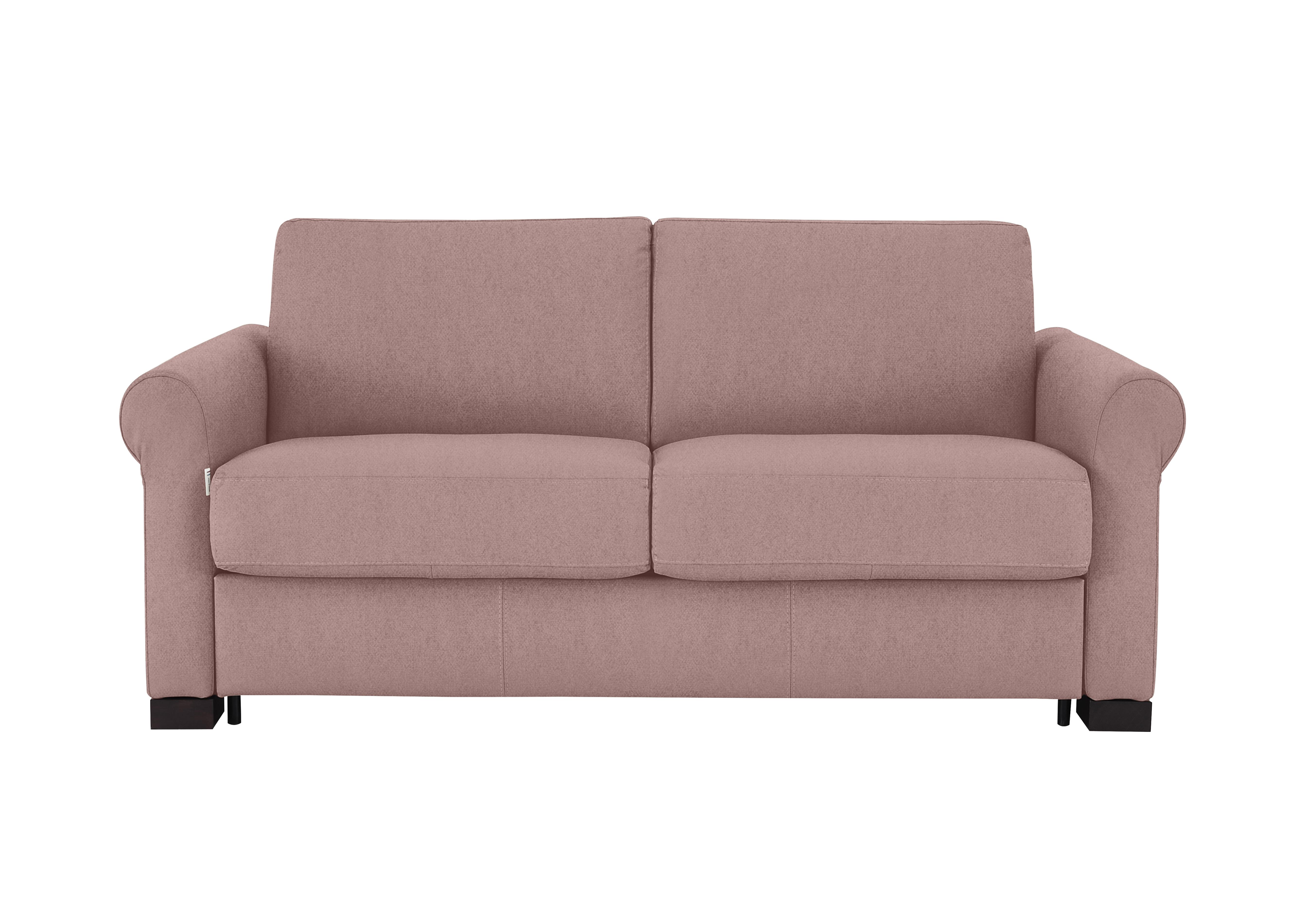 Alcova 2 Seater Fabric Sofa Bed with Scroll Arms in Fuente Coral on Furniture Village