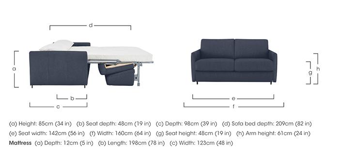 Alcova 2 Seater Fabric Sofa Bed with Slim Arms in  on Furniture Village