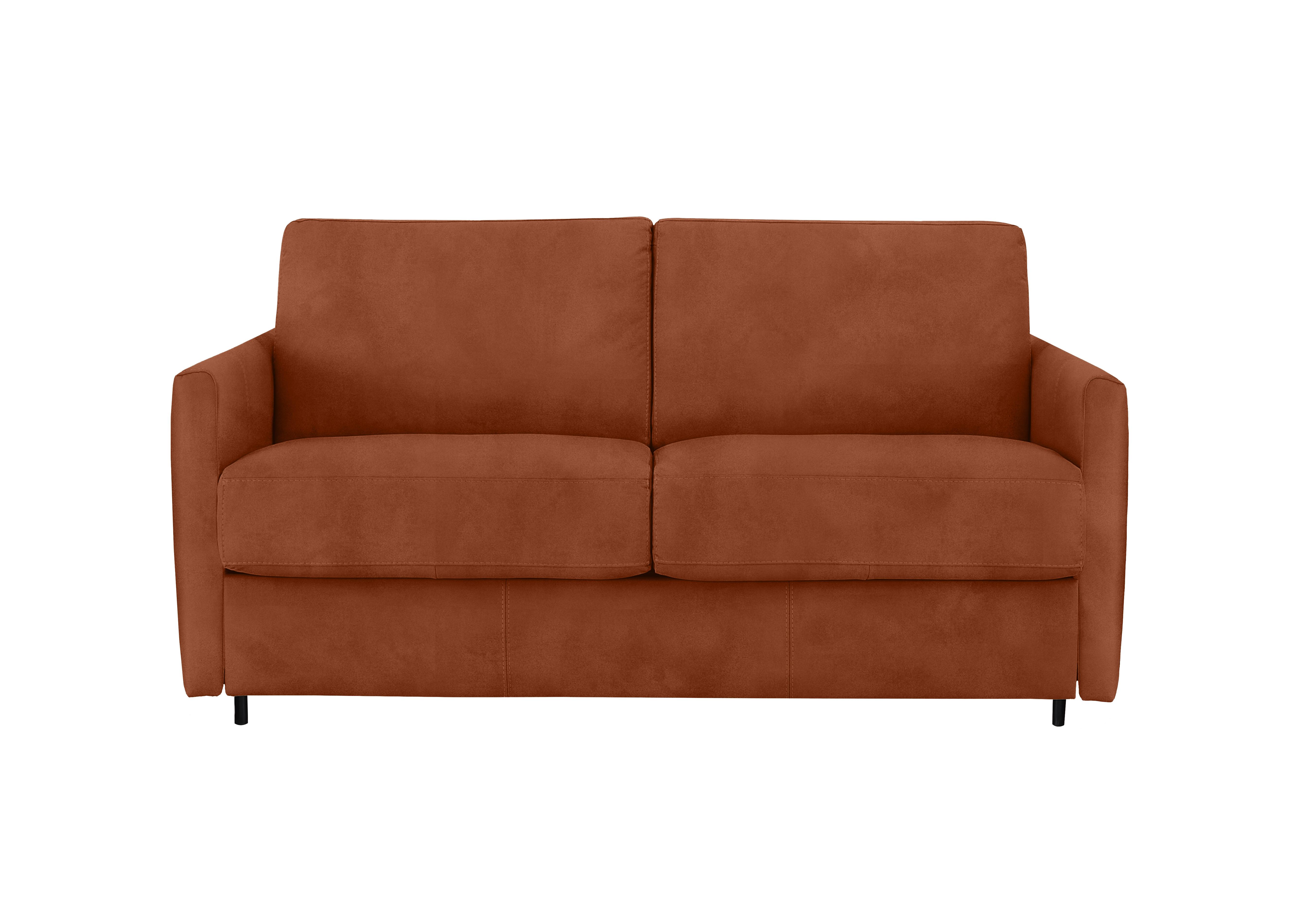 Alcova 2 Seater Fabric Sofa Bed with Slim Arms in Selma Mattone on Furniture Village
