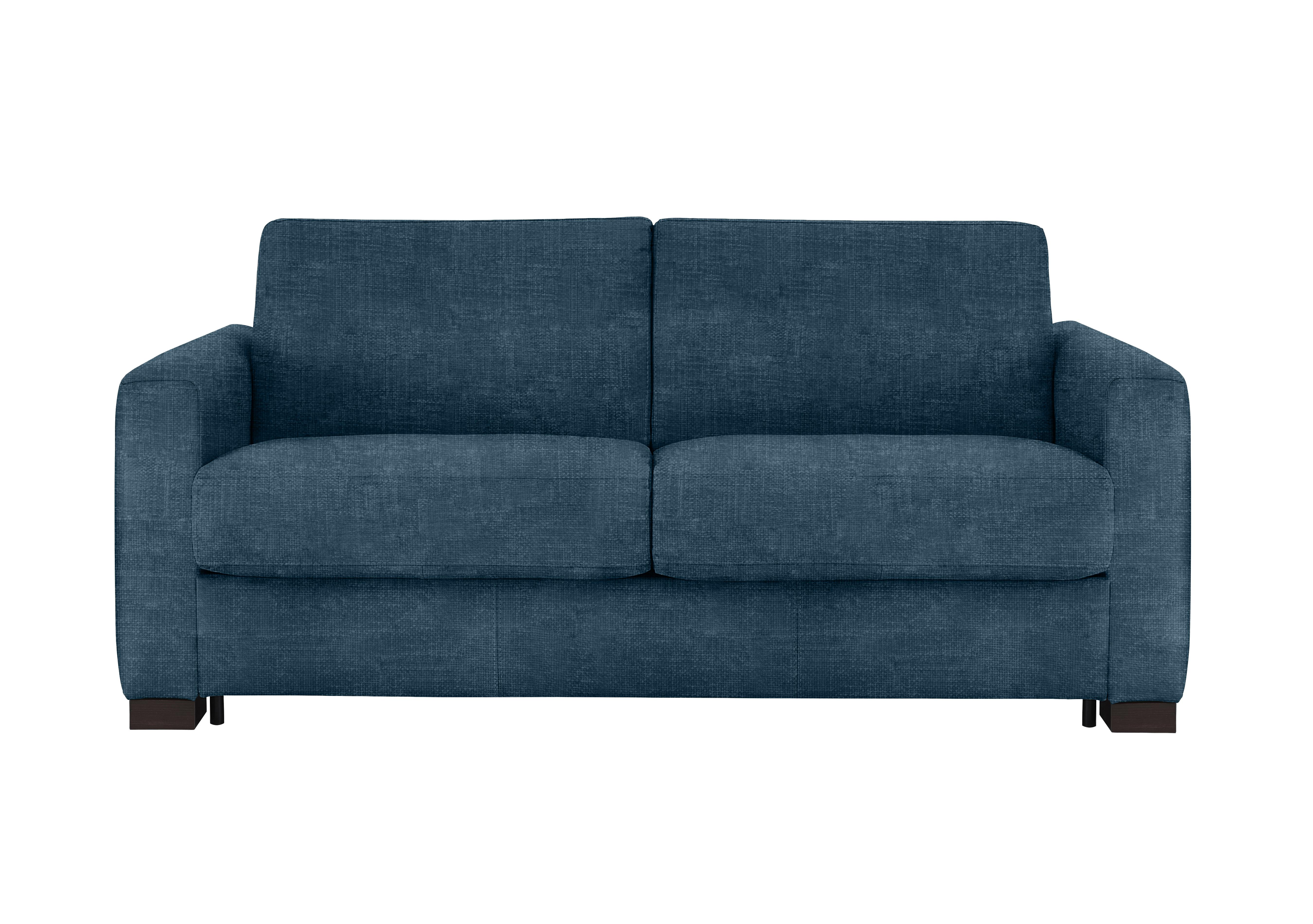 Alcova 2.5 Seater Fabric Sofa Bed with Box Arms in Baobab Blue 557 on Furniture Village