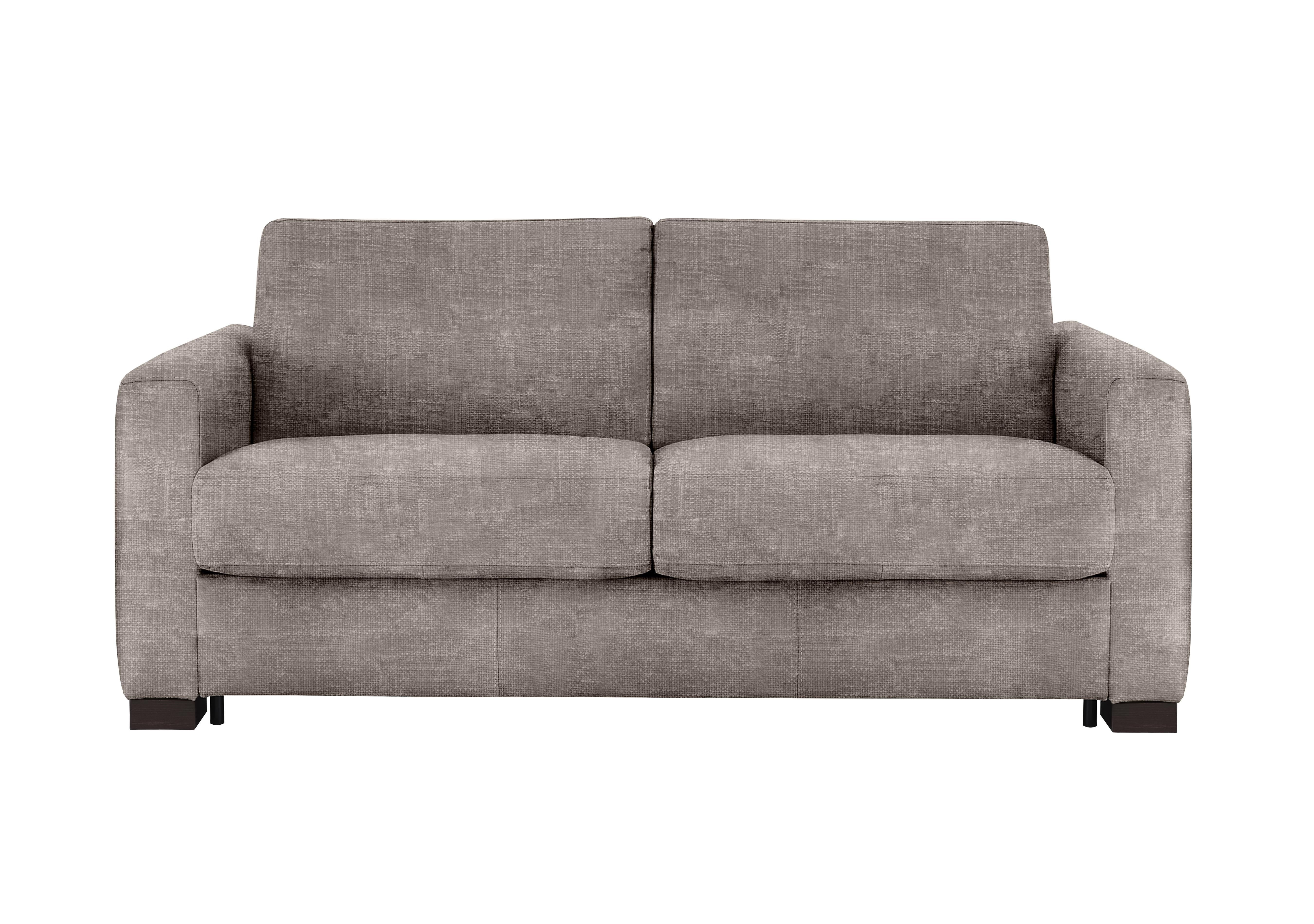 Alcova 2.5 Seater Fabric Sofa Bed with Box Arms in Zoia Taupe 9808 on Furniture Village