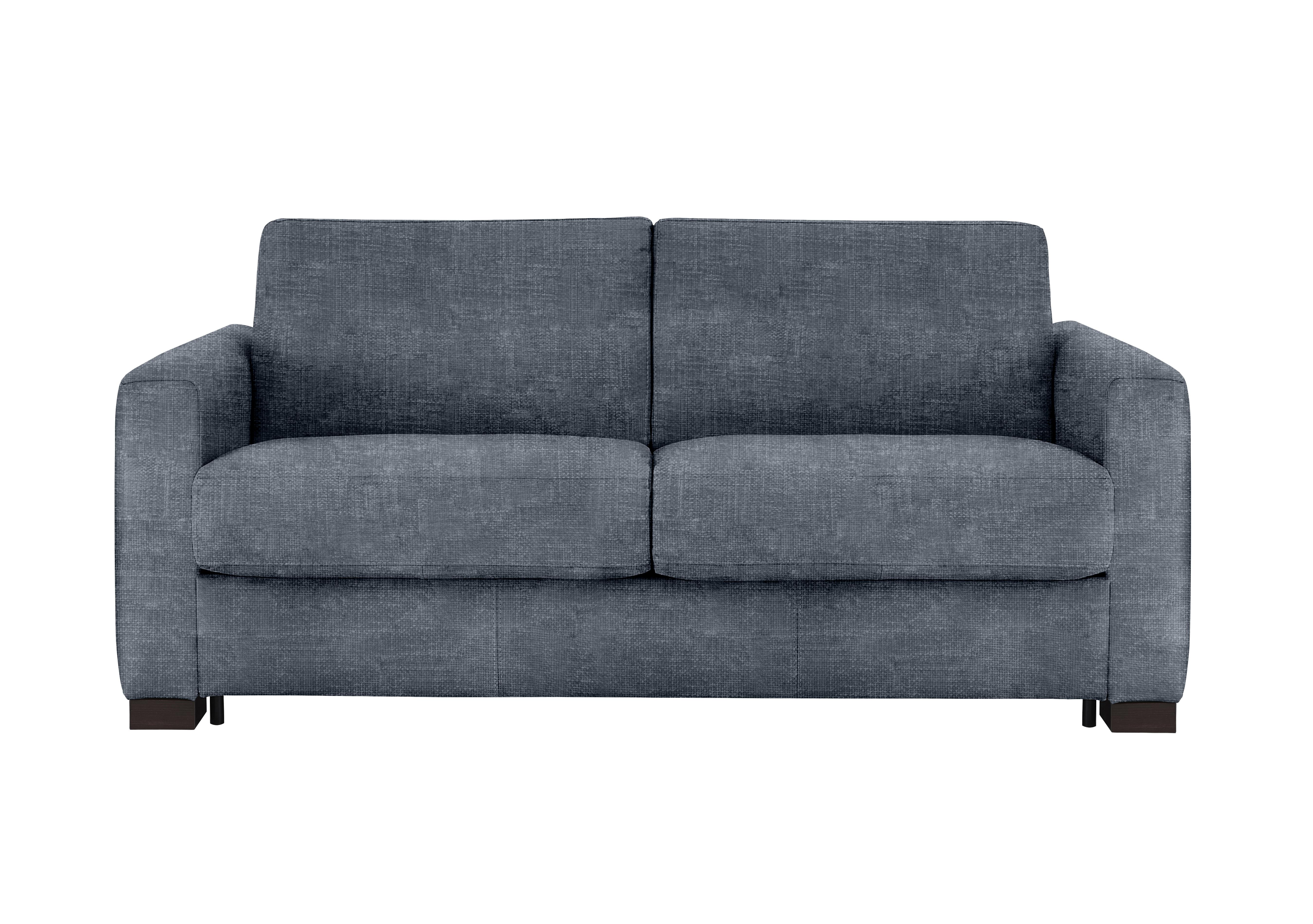 Alcova 2.5 Seater Fabric Sofa Bed with Box Arms in Zoia Yale Blue 8014 on Furniture Village