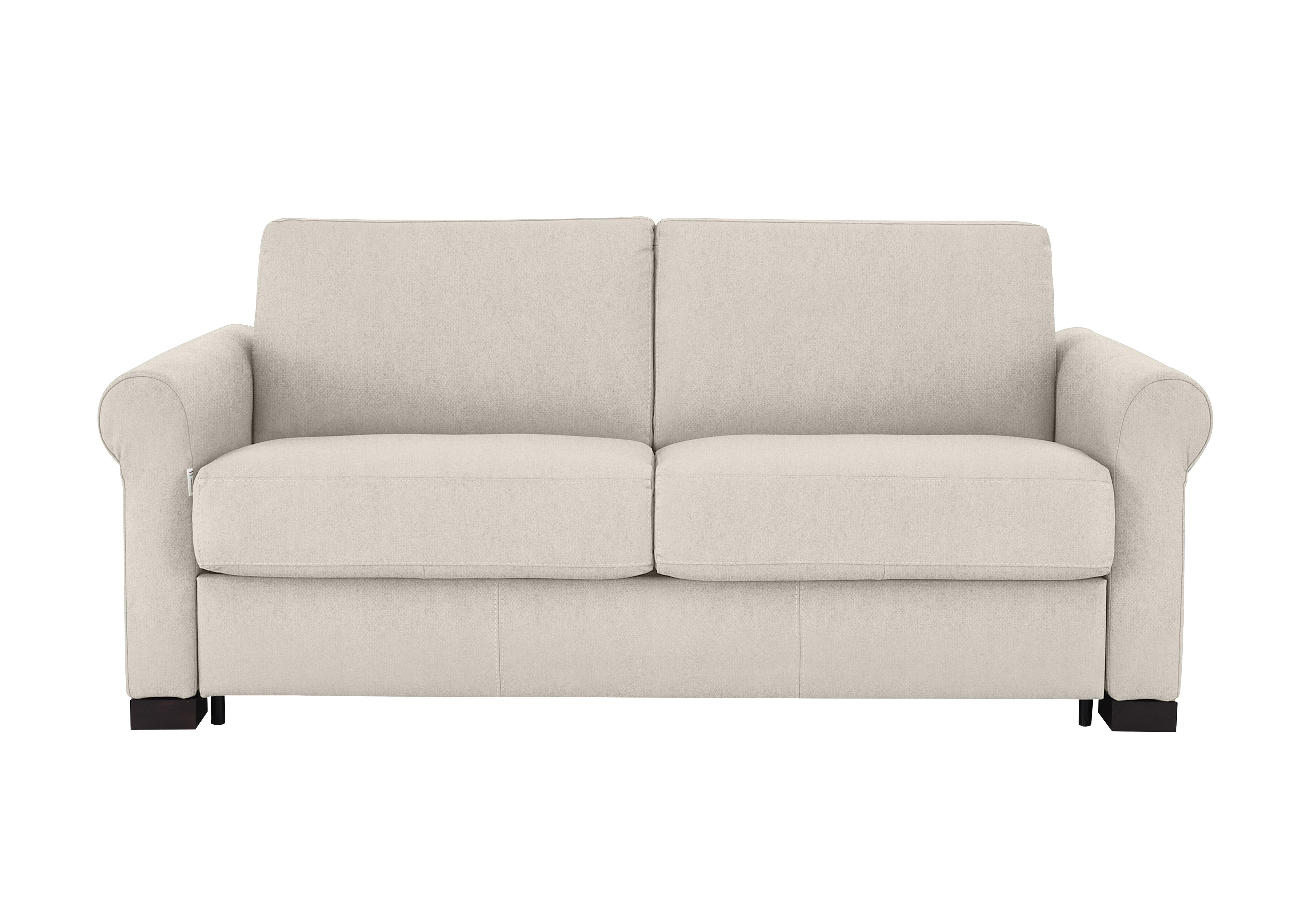 Alcova 2.5 Seater Fabric Sofa Bed with Scroll Arms in Fuente Beige on Furniture Village