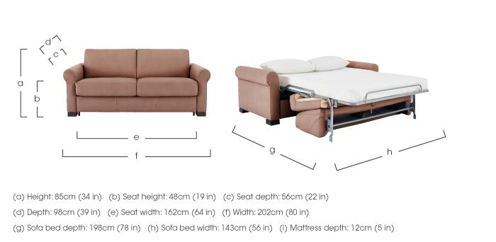 Alcova 2.5 Seater Fabric Sofa Bed with Scroll Arms in  on Furniture Village